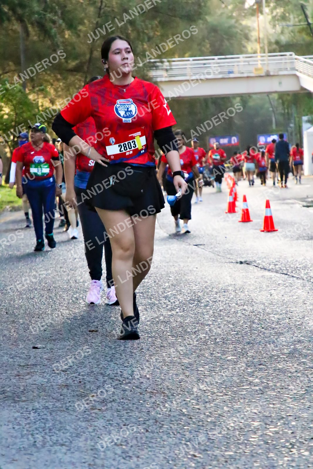 Foto de la CARRERA BIMBO GLOBAL RACE GUADALAJARA en Centro Comercial Andares, Blvd. Puerta de Hierro 4965, Zapopan a las 07:09 · dorsal 2803, 312