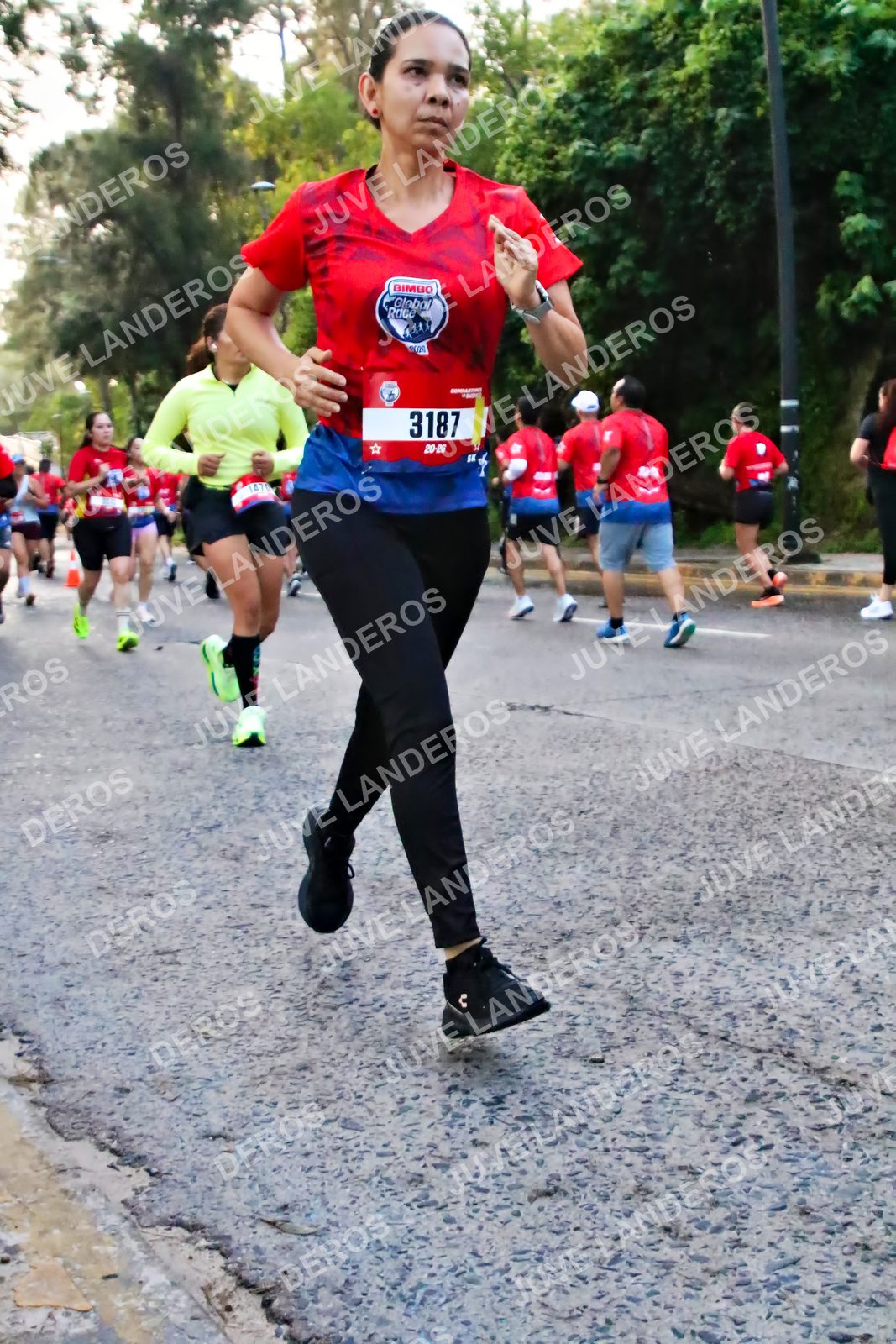 Foto de la CARRERA BIMBO GLOBAL RACE GUADALAJARA en Centro Comercial Andares, Blvd. Puerta de Hierro 4965, Zapopan a las 06:55 · dorsal 3187