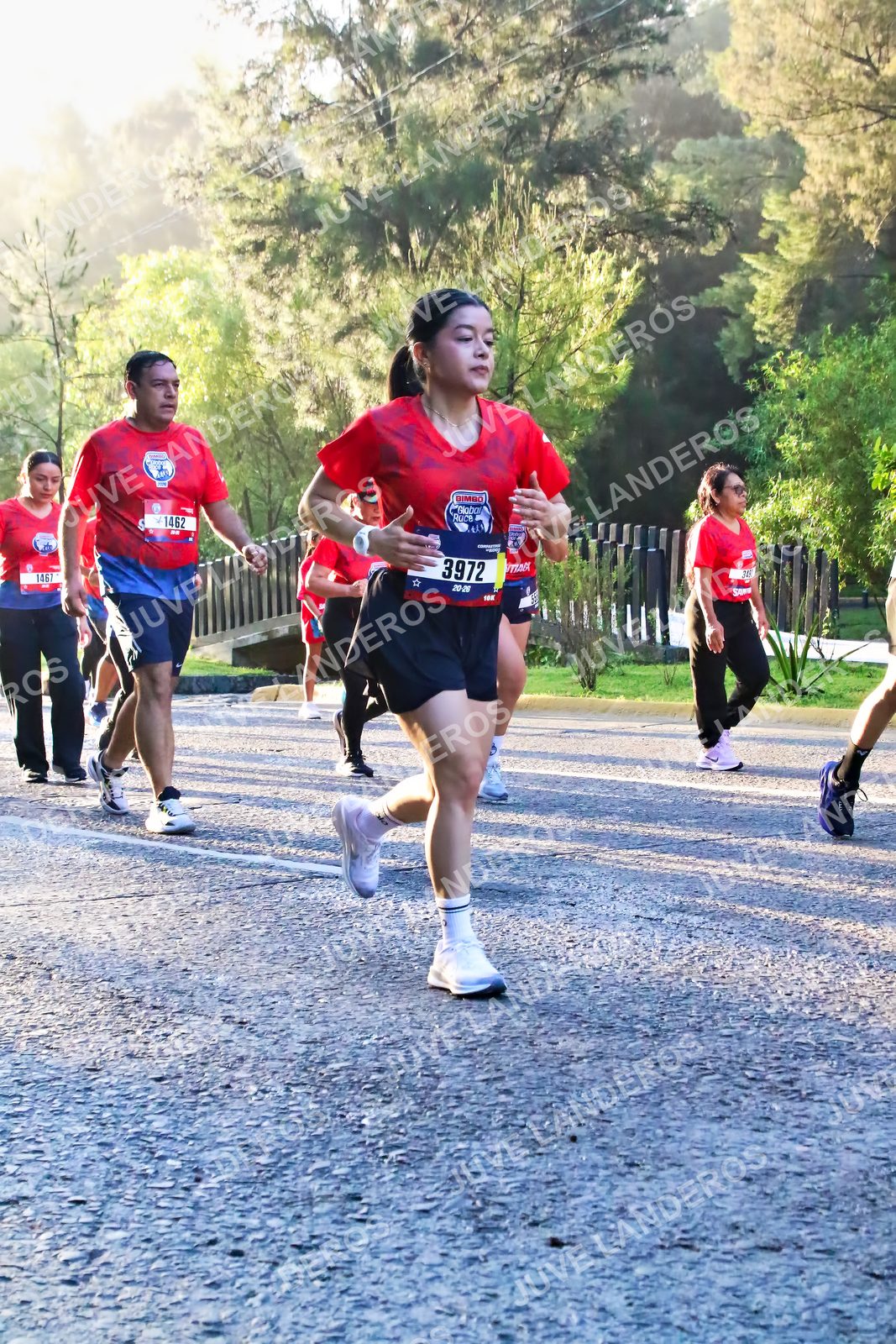 Foto de la CARRERA BIMBO GLOBAL RACE GUADALAJARA en Centro Comercial Andares, Blvd. Puerta de Hierro 4965, Zapopan a las 07:25 · dorsal 3972, 1462, 1467