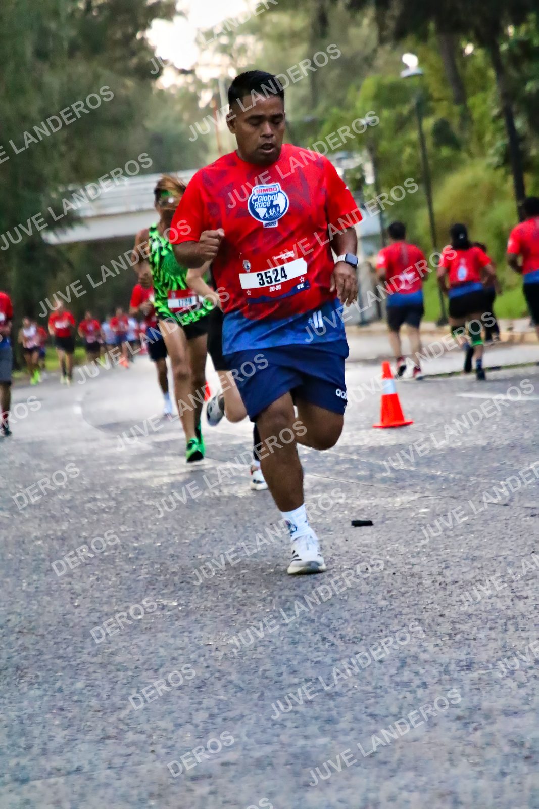 Foto de la CARRERA BIMBO GLOBAL RACE GUADALAJARA en Centro Comercial Andares, Blvd. Puerta de Hierro 4965, Zapopan a las 04:56 · dorsal 3524