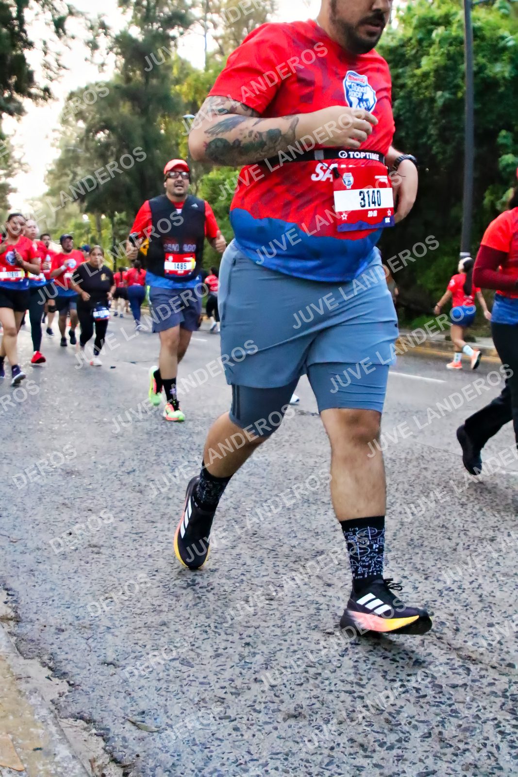 Foto de la CARRERA BIMBO GLOBAL RACE GUADALAJARA en Centro Comercial Andares, Blvd. Puerta de Hierro 4965, Zapopan a las 07:00 · dorsal 3140, 1485