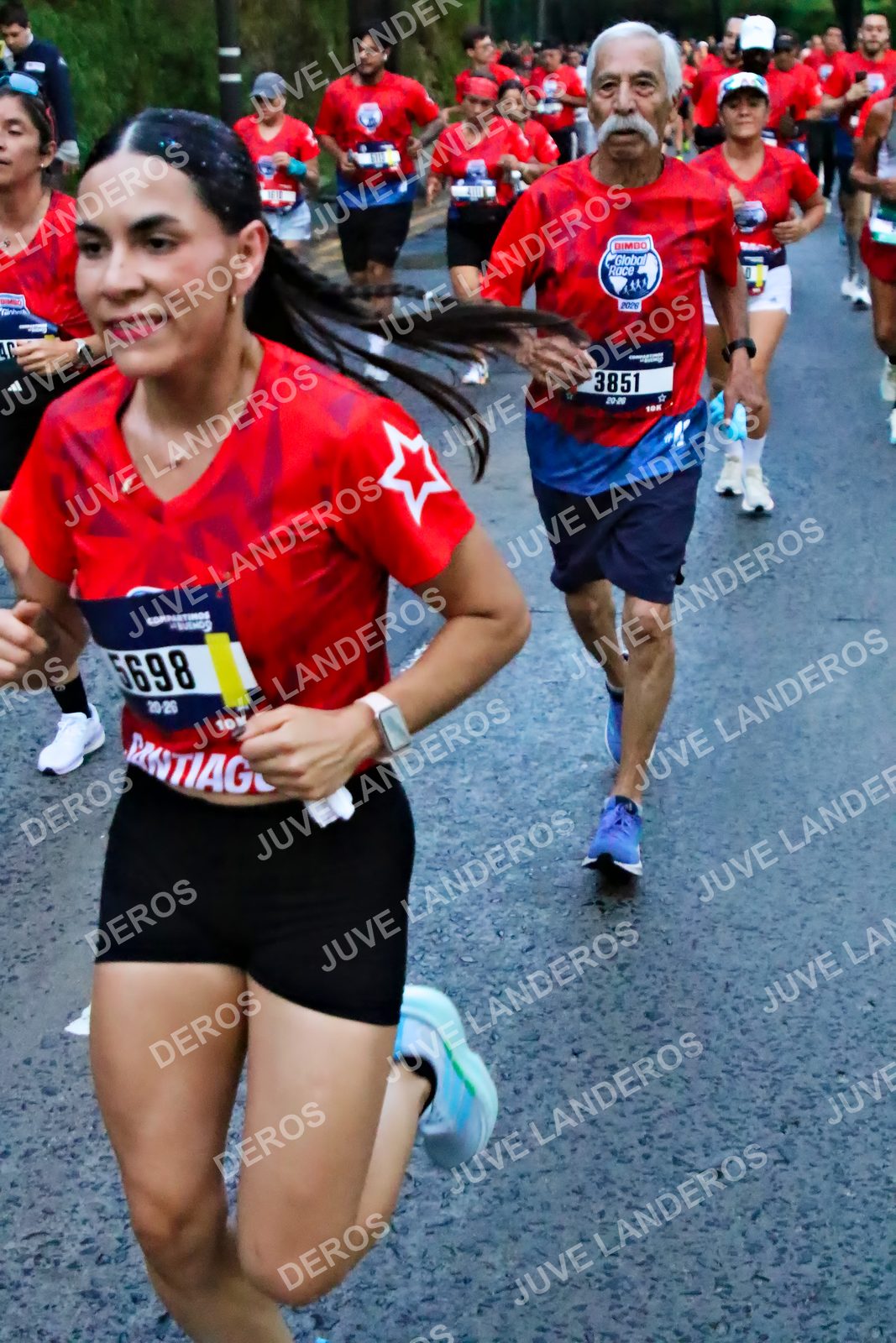 Foto de la CARRERA BIMBO GLOBAL RACE GUADALAJARA en Centro Comercial Andares, Blvd. Puerta de Hierro 4965, Zapopan a las 06:40 · dorsal 3851, 5698