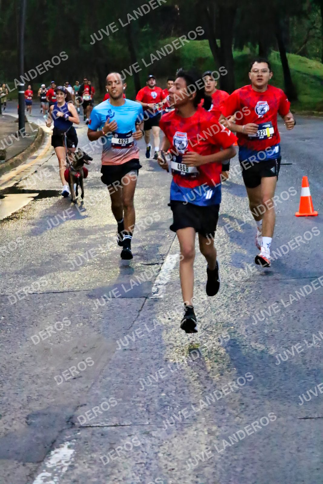 Foto de la CARRERA BIMBO GLOBAL RACE GUADALAJARA en Centro Comercial Andares, Blvd. Puerta de Hierro 4965, Zapopan a las 06:37 · dorsal 4868, 4929, 5321