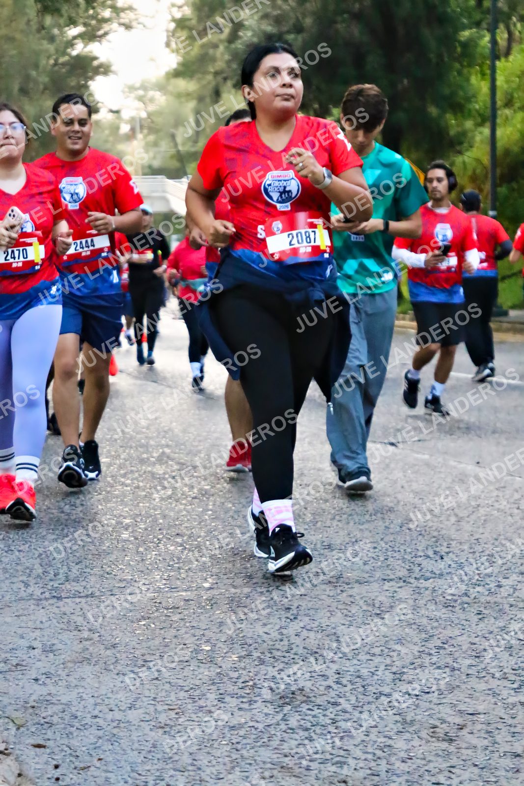 Foto de la CARRERA BIMBO GLOBAL RACE GUADALAJARA en Centro Comercial Andares, Blvd. Puerta de Hierro 4965, Zapopan a las 07:03 · dorsal 2470, 2444