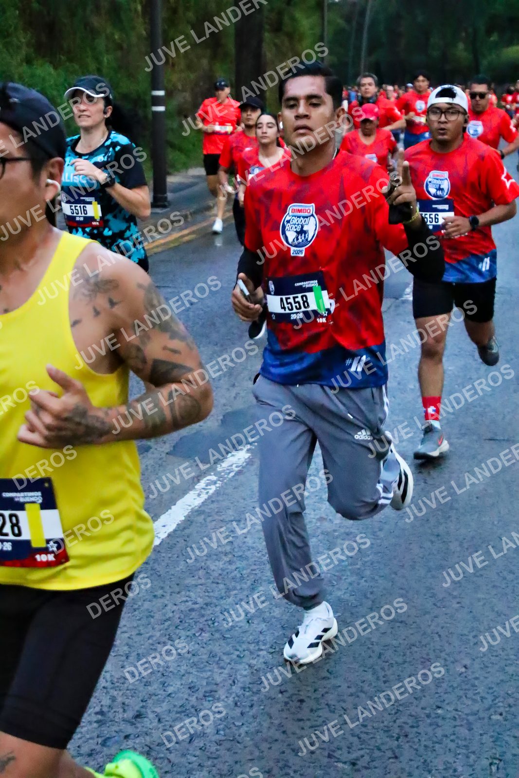 Foto de la CARRERA BIMBO GLOBAL RACE GUADALAJARA en Centro Comercial Andares, Blvd. Puerta de Hierro 4965, Zapopan a las 06:40 · dorsal 4558, 5516, 28, 2020