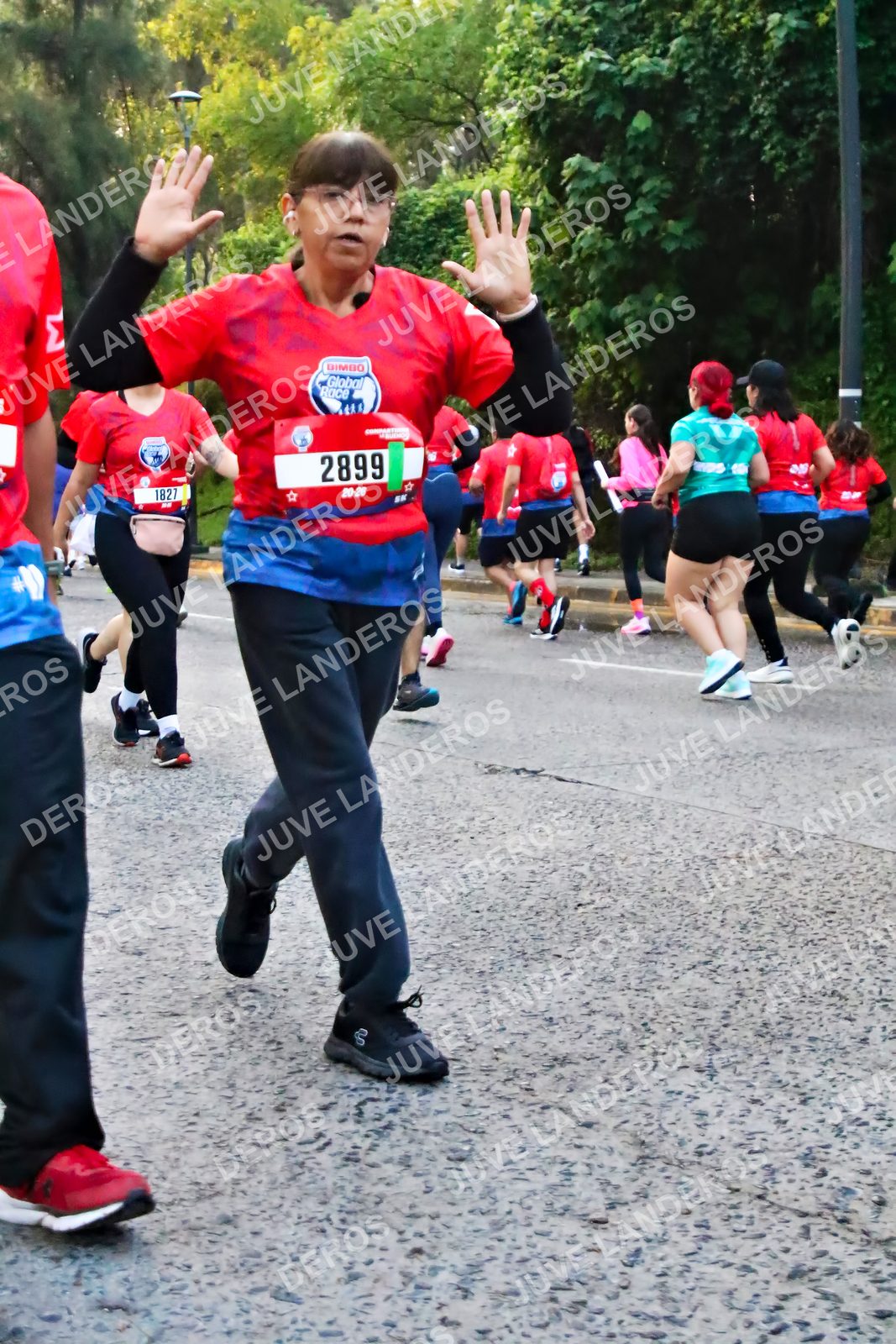 Foto de la CARRERA BIMBO GLOBAL RACE GUADALAJARA en Centro Comercial Andares, Blvd. Puerta de Hierro 4965, Zapopan a las 06:59 · dorsal 2899, 1827