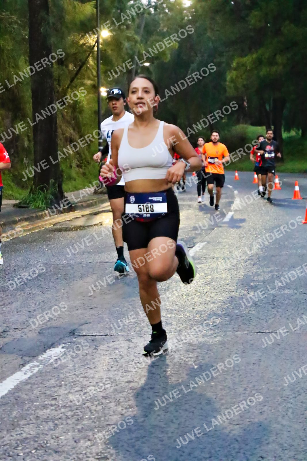 Foto de la CARRERA BIMBO GLOBAL RACE GUADALAJARA en Centro Comercial Andares, Blvd. Puerta de Hierro 4965, Zapopan a las 06:38 · dorsal 5188