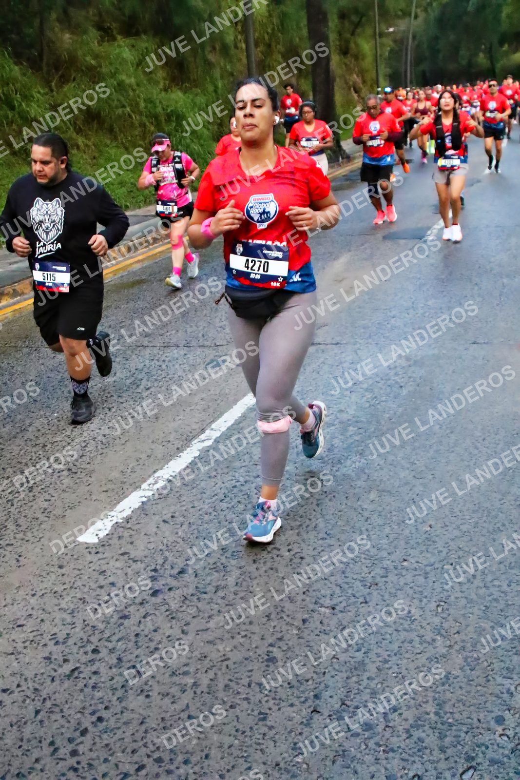 Foto de la CARRERA BIMBO GLOBAL RACE GUADALAJARA en Centro Comercial Andares, Blvd. Puerta de Hierro 4965, Zapopan a las 04:50 · dorsal 4270, 5115