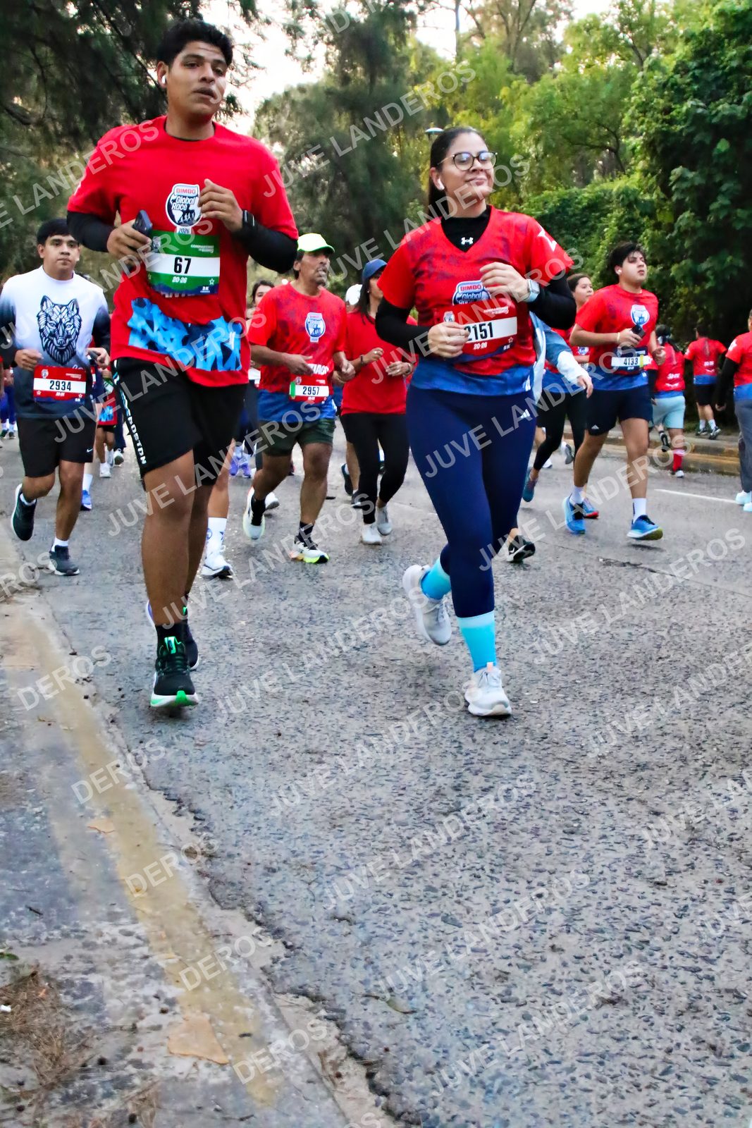 Foto de la CARRERA BIMBO GLOBAL RACE GUADALAJARA en Centro Comercial Andares, Blvd. Puerta de Hierro 4965, Zapopan a las 07:00 · dorsal 67, 2934, 4133, 2957