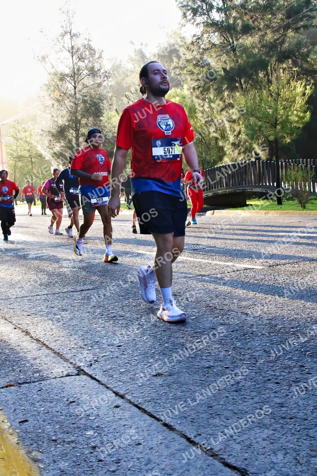 Foto de la CARRERA BIMBO GLOBAL RACE GUADALAJARA en Centro Comercial Andares, Blvd. Puerta de Hierro 4965, Zapopan a las 07:32 · dorsal 5071, 5418
