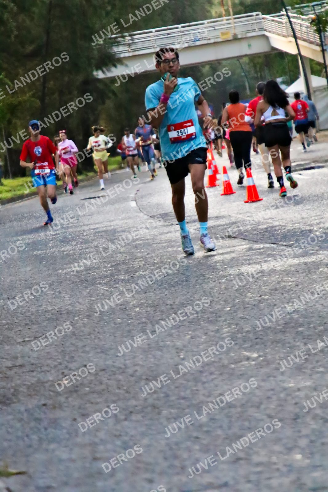 Foto de la CARRERA BIMBO GLOBAL RACE GUADALAJARA en Centro Comercial Andares, Blvd. Puerta de Hierro 4965, Zapopan a las 04:56 · dorsal 2947