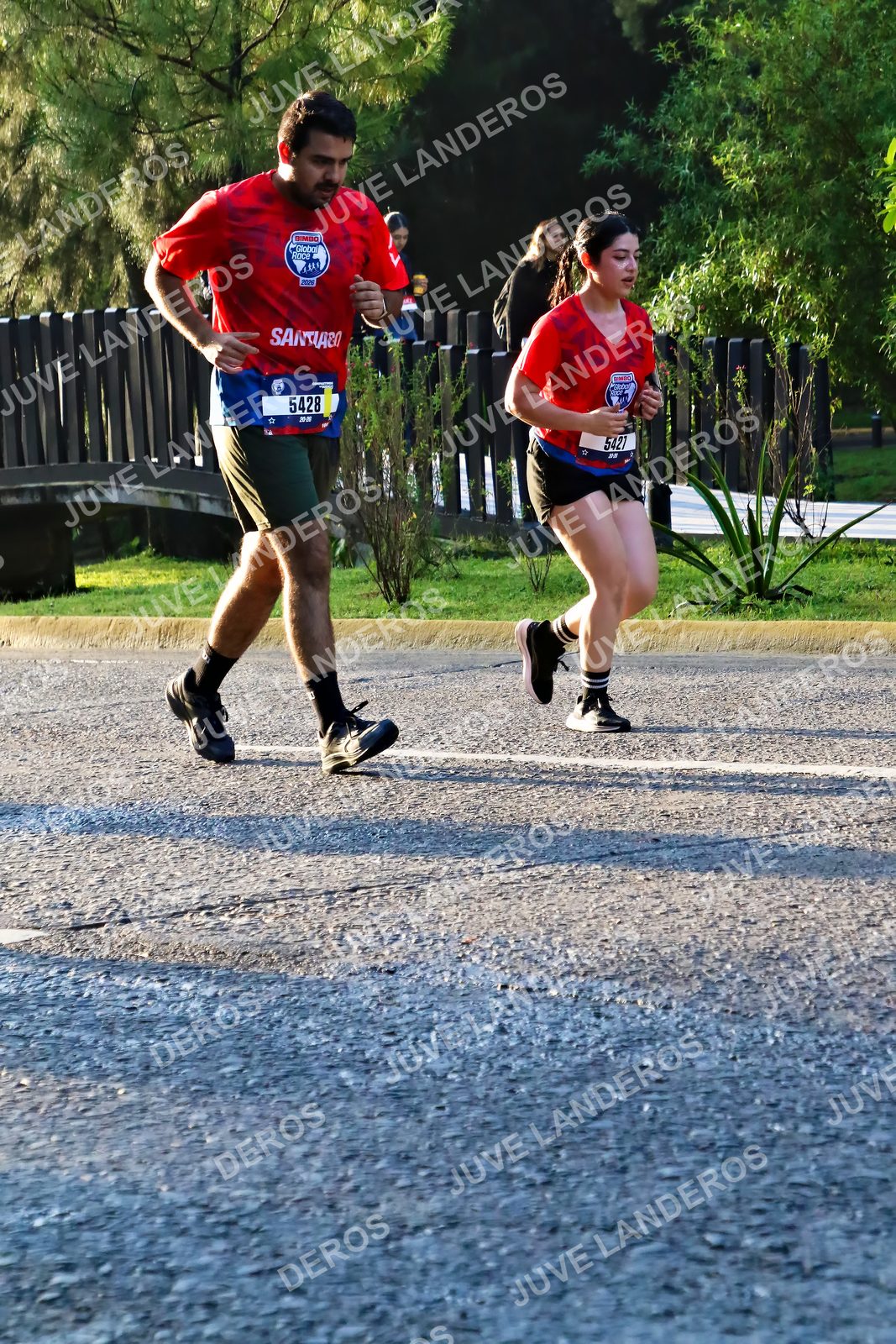 Foto de la CARRERA BIMBO GLOBAL RACE GUADALAJARA en Centro Comercial Andares, Blvd. Puerta de Hierro 4965, Zapopan a las 07:33 · dorsal 5428, 5421