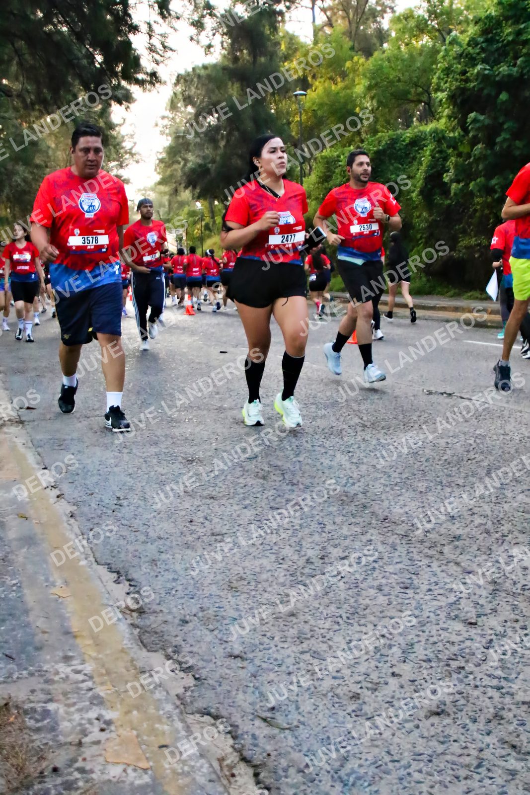 Foto de la CARRERA BIMBO GLOBAL RACE GUADALAJARA en Centro Comercial Andares, Blvd. Puerta de Hierro 4965, Zapopan a las 06:56 · dorsal 3578, 2477, 2530