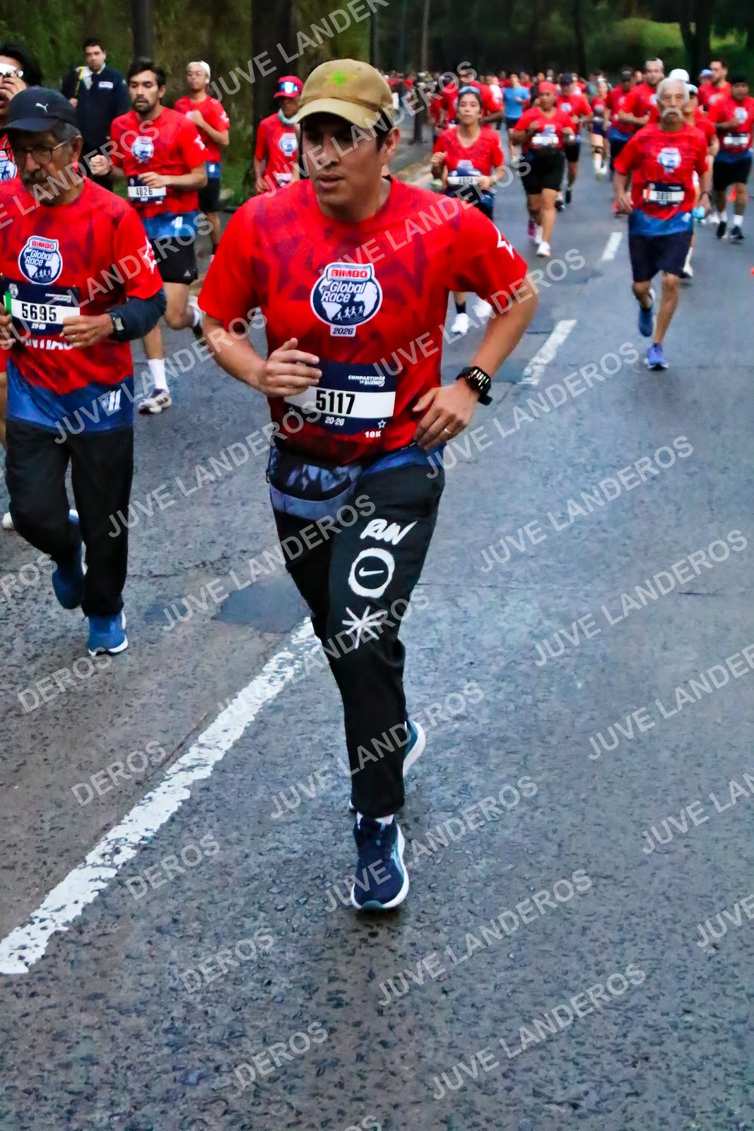 Foto de la CARRERA BIMBO GLOBAL RACE GUADALAJARA en Centro Comercial Andares, Blvd. Puerta de Hierro 4965, Zapopan a las 06:40 · dorsal 5117, 5695