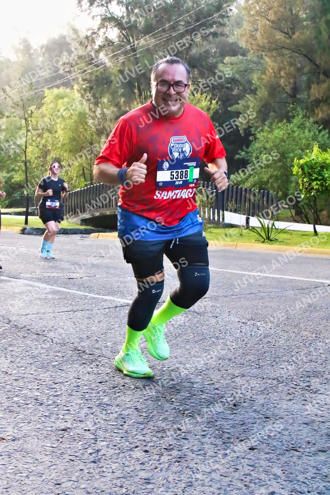 Foto de la CARRERA BIMBO GLOBAL RACE GUADALAJARA en Centro Comercial Andares, Blvd. Puerta de Hierro 4965, Zapopan a las 07:36 · dorsal 5388, 5614