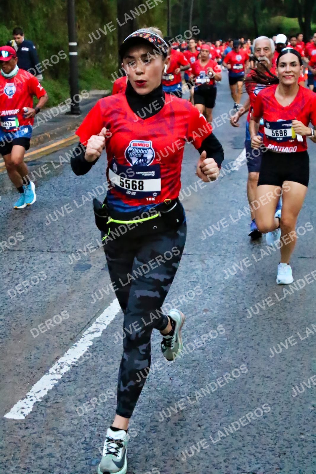 Foto de la CARRERA BIMBO GLOBAL RACE GUADALAJARA en Centro Comercial Andares, Blvd. Puerta de Hierro 4965, Zapopan a las 06:40 · dorsal 5568, 5698, 5635