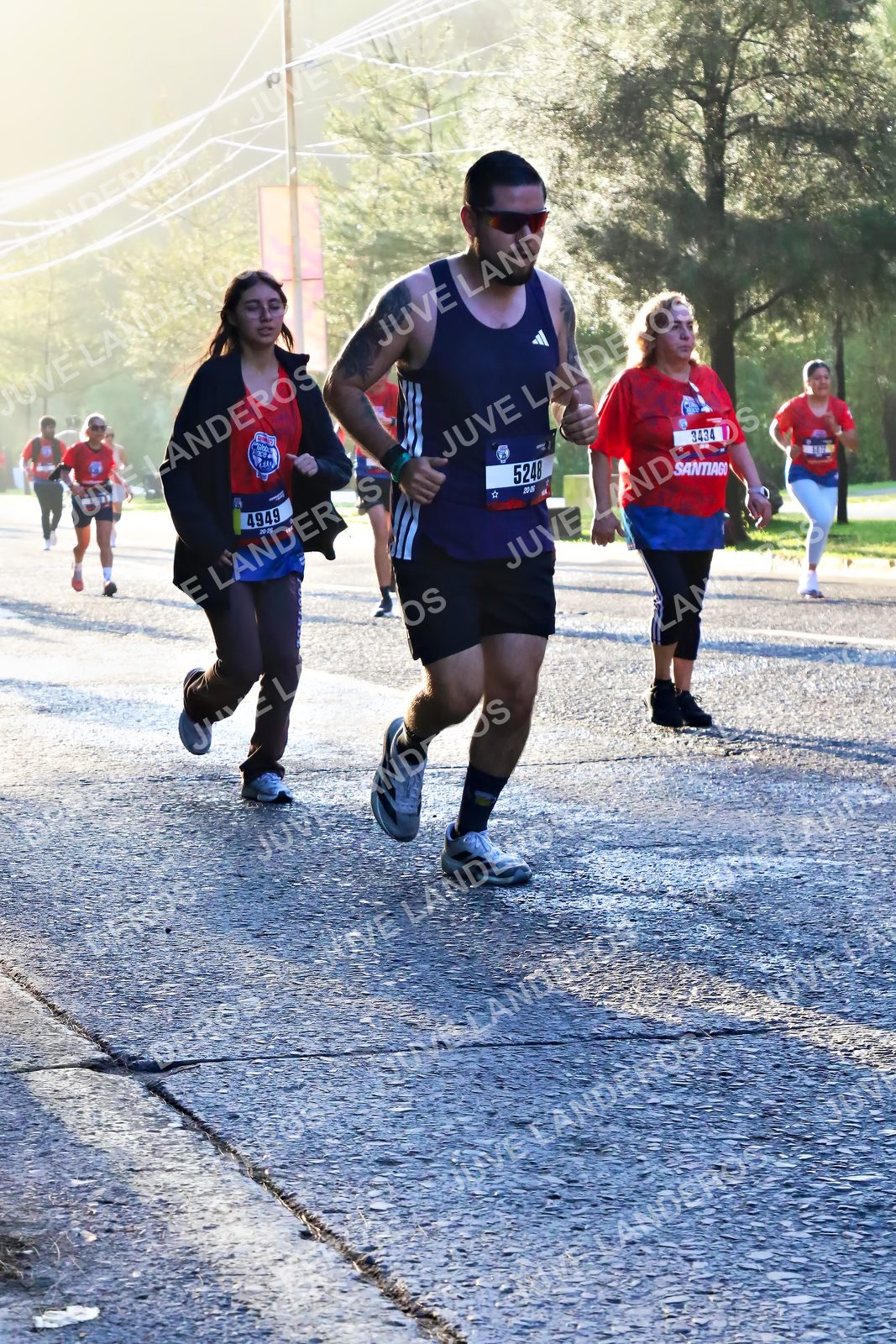Foto de la CARRERA BIMBO GLOBAL RACE GUADALAJARA en Centro Comercial Andares, Blvd. Puerta de Hierro 4965, Zapopan a las 07:26 · dorsal 5248, 4949, 3434