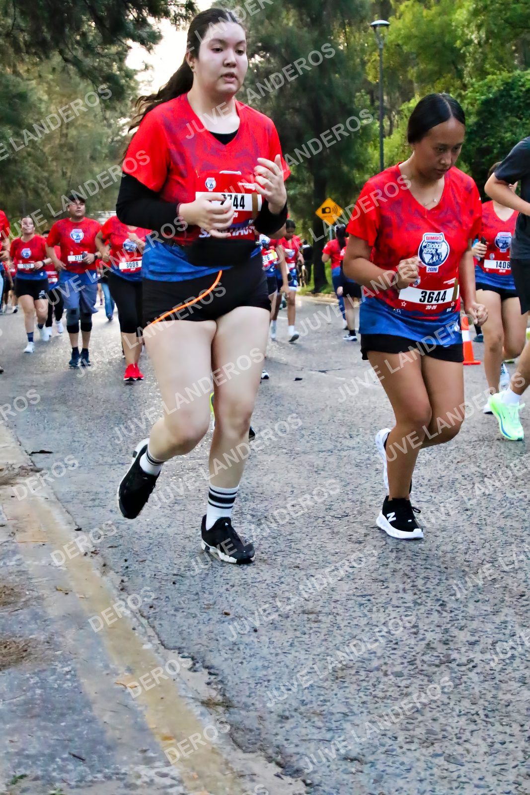 Foto de la CARRERA BIMBO GLOBAL RACE GUADALAJARA en Centro Comercial Andares, Blvd. Puerta de Hierro 4965, Zapopan a las 07:01 · dorsal 3644, 1408, 3009