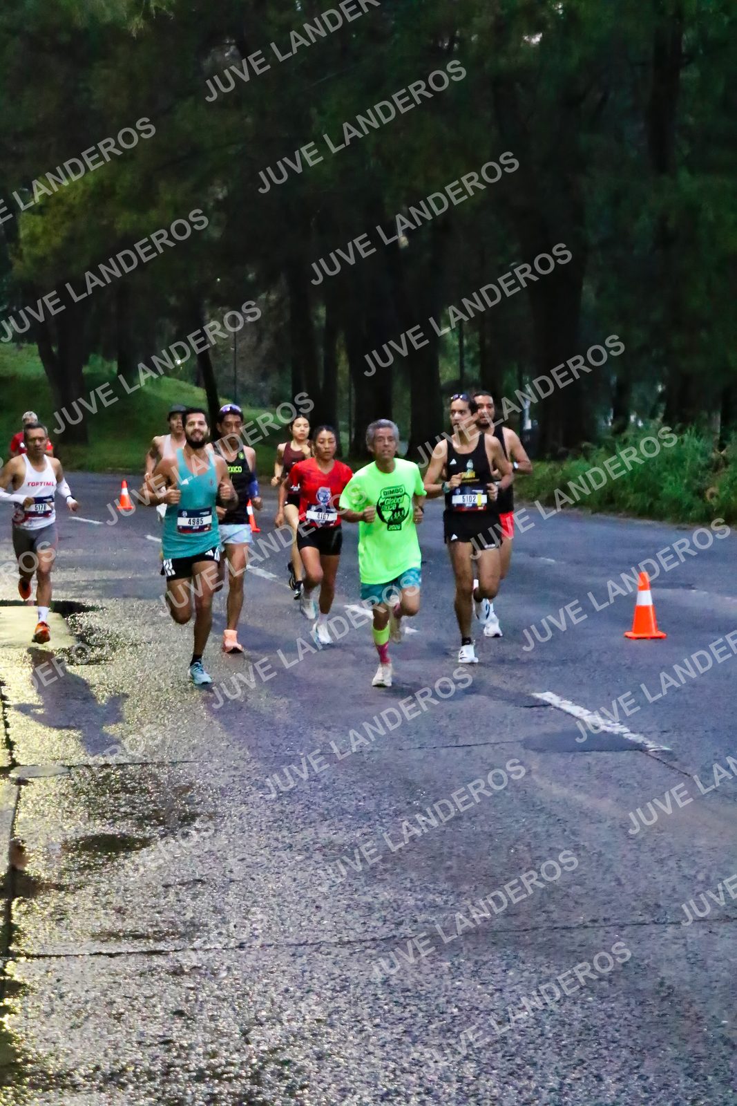 Foto de la CARRERA BIMBO GLOBAL RACE GUADALAJARA en Centro Comercial Andares, Blvd. Puerta de Hierro 4965, Zapopan a las 06:35 · dorsal 4985, 2020, 5102