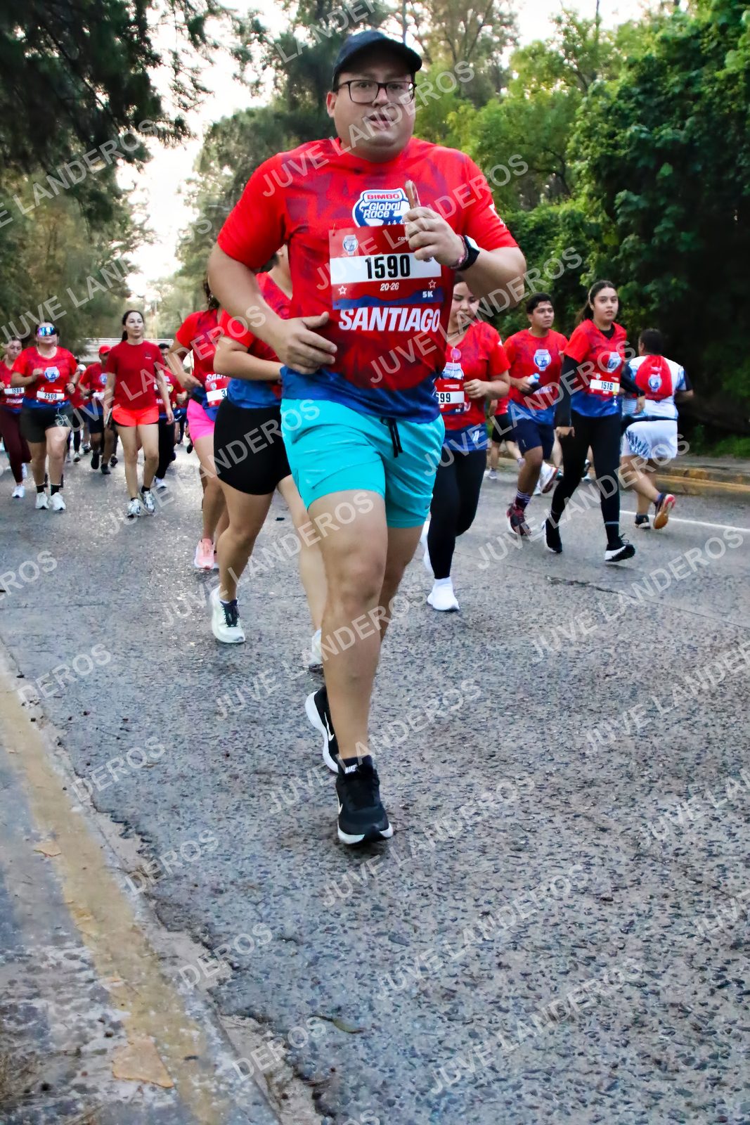 Foto de la CARRERA BIMBO GLOBAL RACE GUADALAJARA en Centro Comercial Andares, Blvd. Puerta de Hierro 4965, Zapopan a las 07:00 · dorsal 1590, 1516