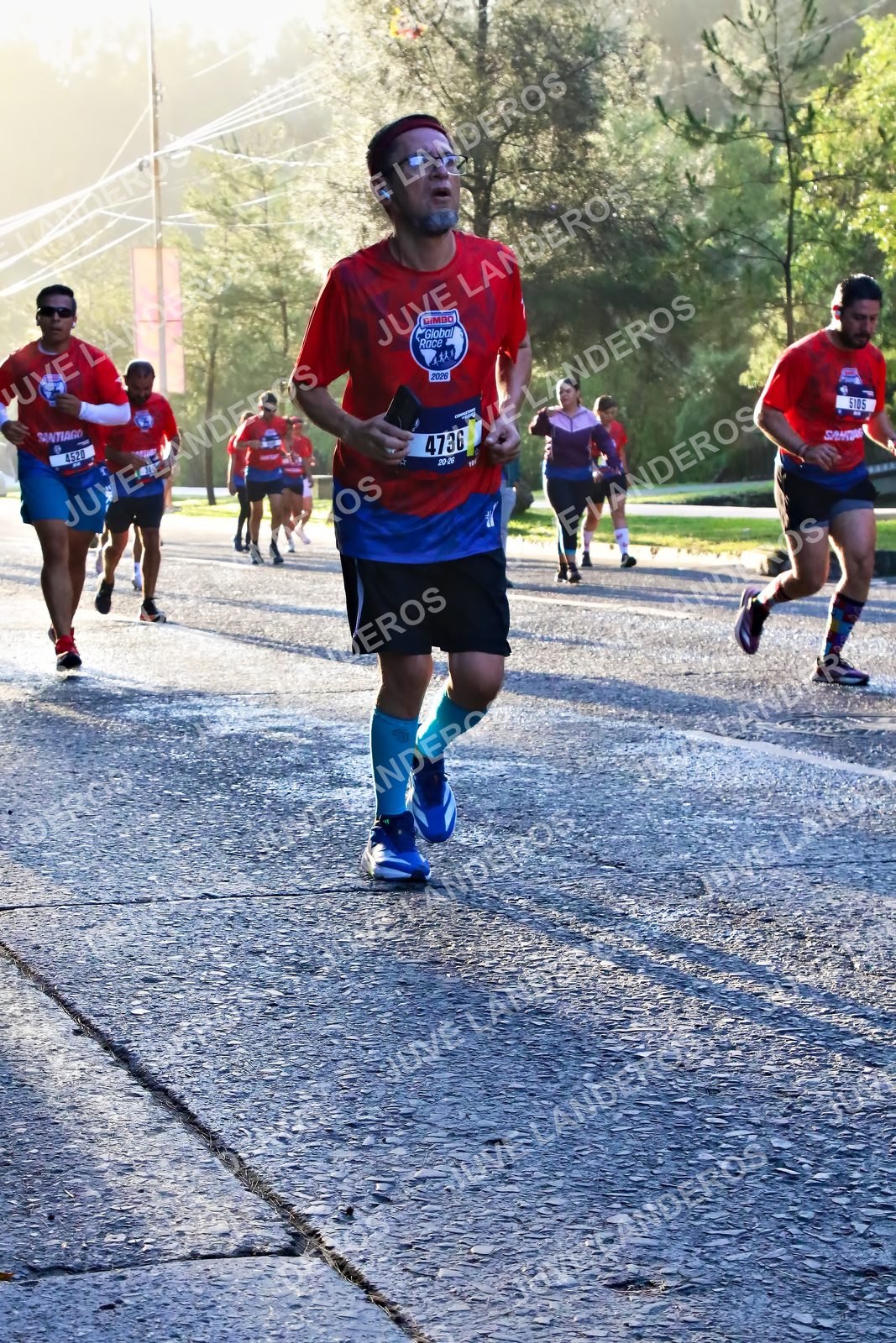 Foto de la CARRERA BIMBO GLOBAL RACE GUADALAJARA en Centro Comercial Andares, Blvd. Puerta de Hierro 4965, Zapopan a las 07:24 · dorsal 4736, 5105, 4520
