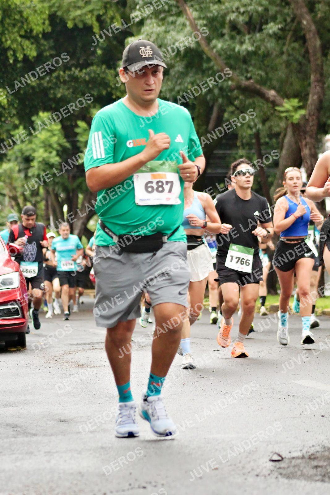 Foto del MEDIO MARATÓN ATLAS en Av. Patria, frente al Parque El Polvorín, Zapopan a las 08:25 · dorsal 687, 1766, 4665