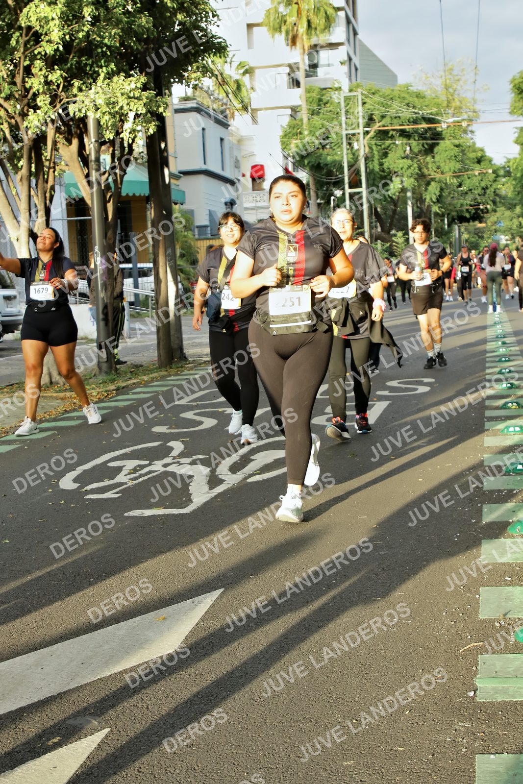 Foto de la X Carrera Leones Negros Red Cola 2026 en Rectoría General de la UdeG, Av. Juárez 976 (meta en Av. Enrique Díaz de León y Pedro Moreno), Guadalajara a las 07:31 · dorsal 1679, 242, 251