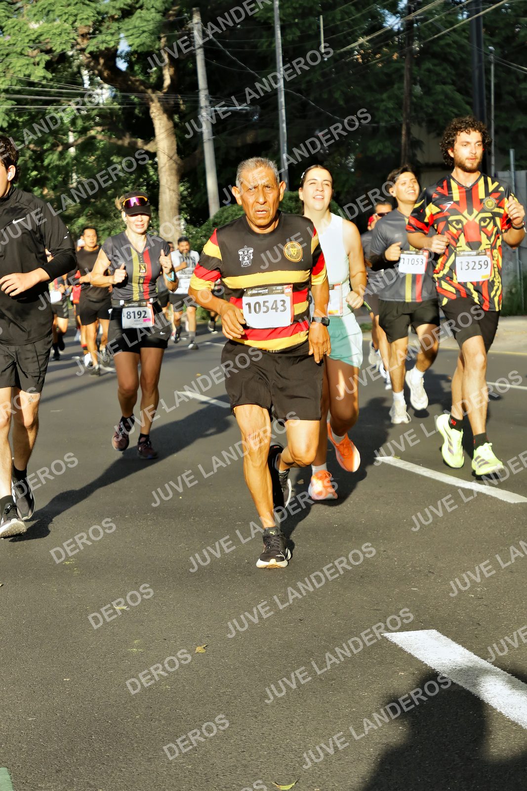 Foto de la X Carrera Leones Negros Red Cola 2026 en Rectoría General de la UdeG, Av. Juárez 976 (meta en Av. Enrique Díaz de León y Pedro Moreno), Guadalajara a las 07:44 · dorsal 10543, 13259, 8192