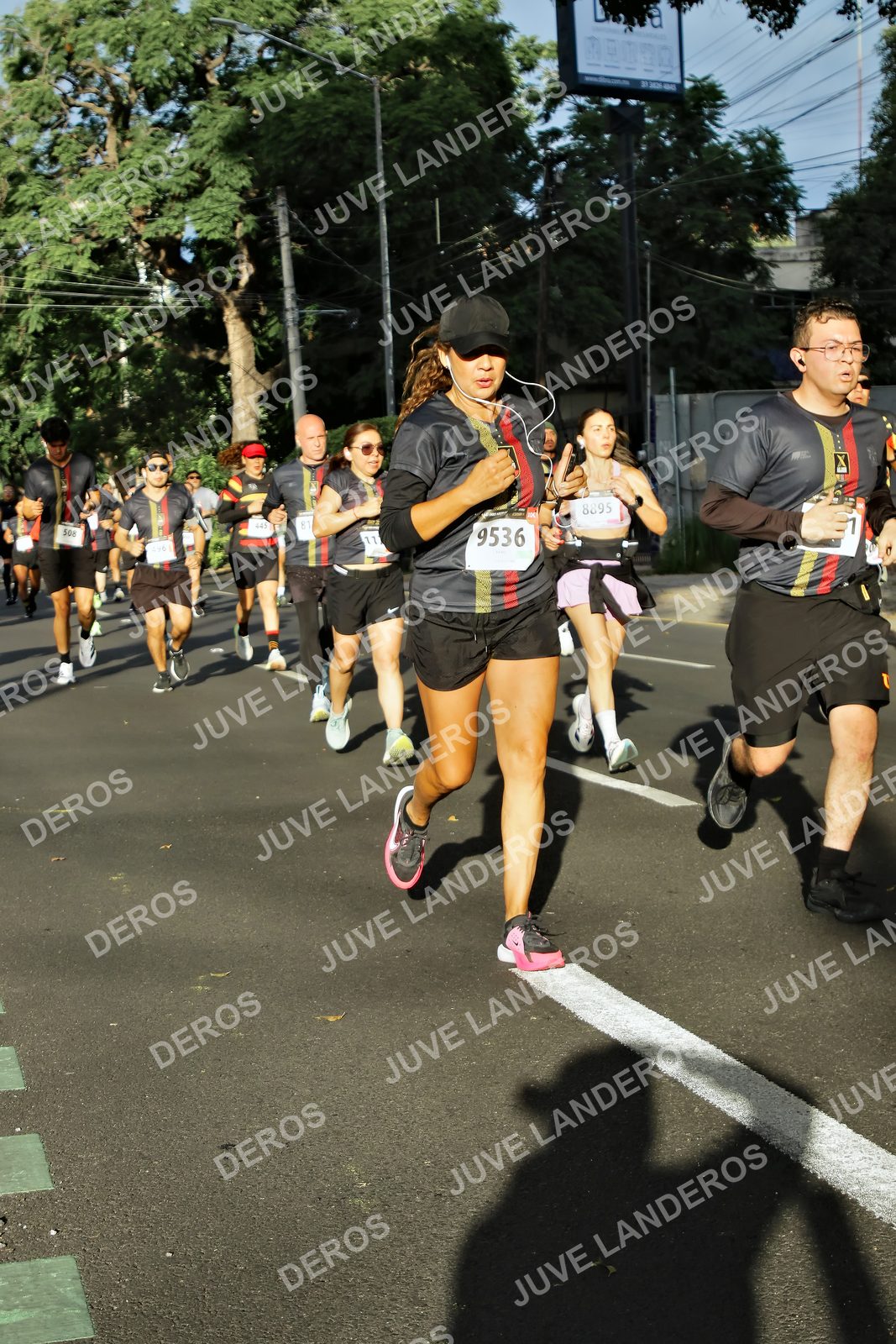 Foto de la X Carrera Leones Negros Red Cola 2026 en Rectoría General de la UdeG, Av. Juárez 976 (meta en Av. Enrique Díaz de León y Pedro Moreno), Guadalajara a las 07:48 · dorsal 9536, 8895, 81, 11