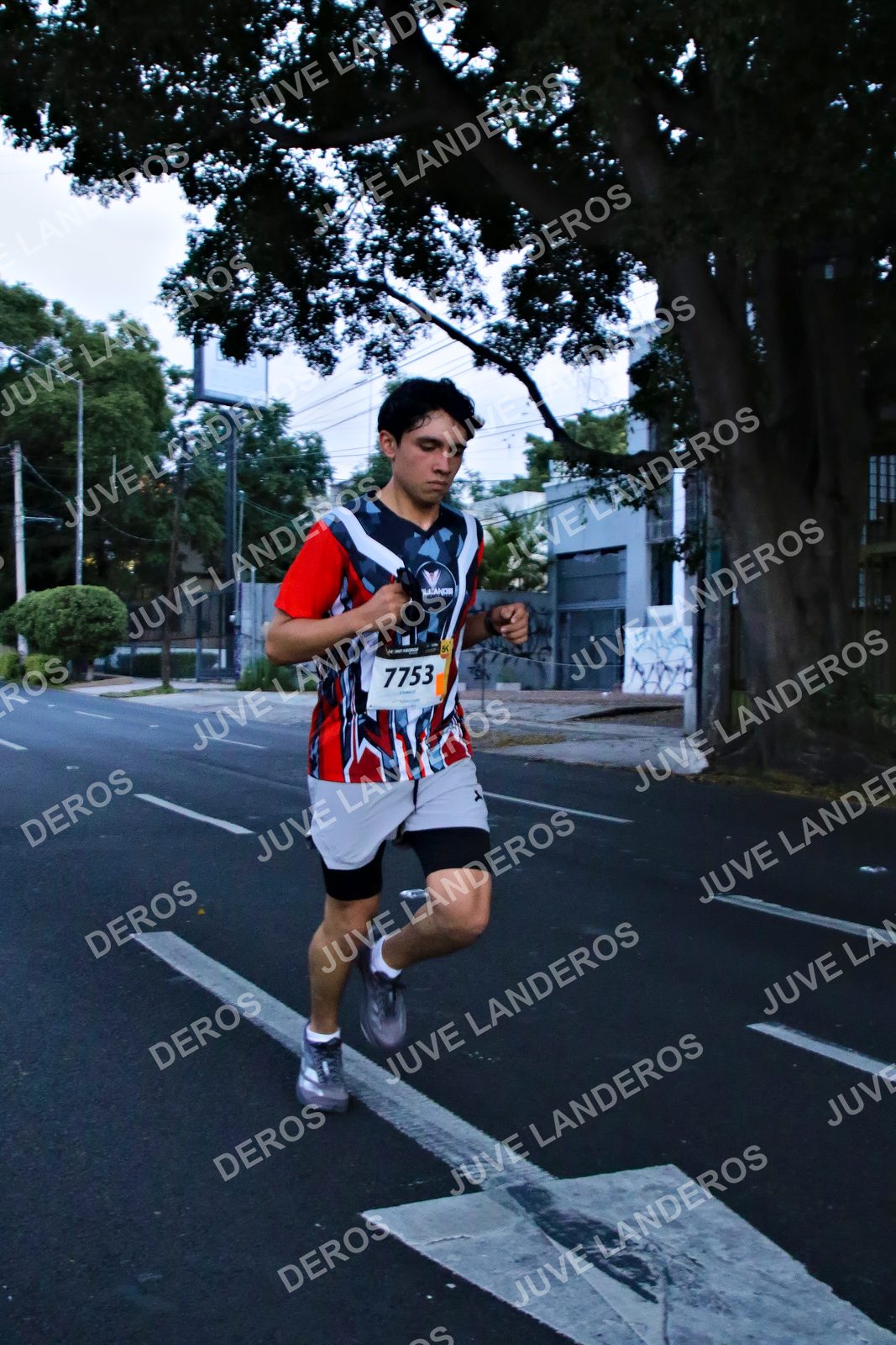 Foto de la X Carrera Leones Negros Red Cola 2026 en Rectoría General de la UdeG, Av. Juárez 976 (meta en Av. Enrique Díaz de León y Pedro Moreno), Guadalajara a las 04:53 · dorsal 7753
