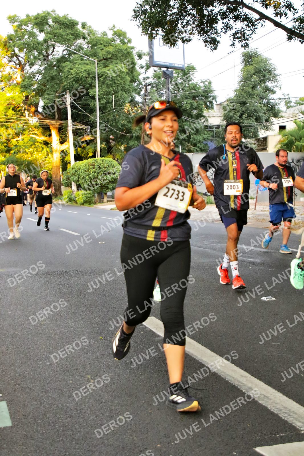 Foto de la X Carrera Leones Negros Red Cola 2026 en Rectoría General de la UdeG, Av. Juárez 976 (meta en Av. Enrique Díaz de León y Pedro Moreno), Guadalajara a las 05:02 · dorsal 2733, 2003, 1104, 255