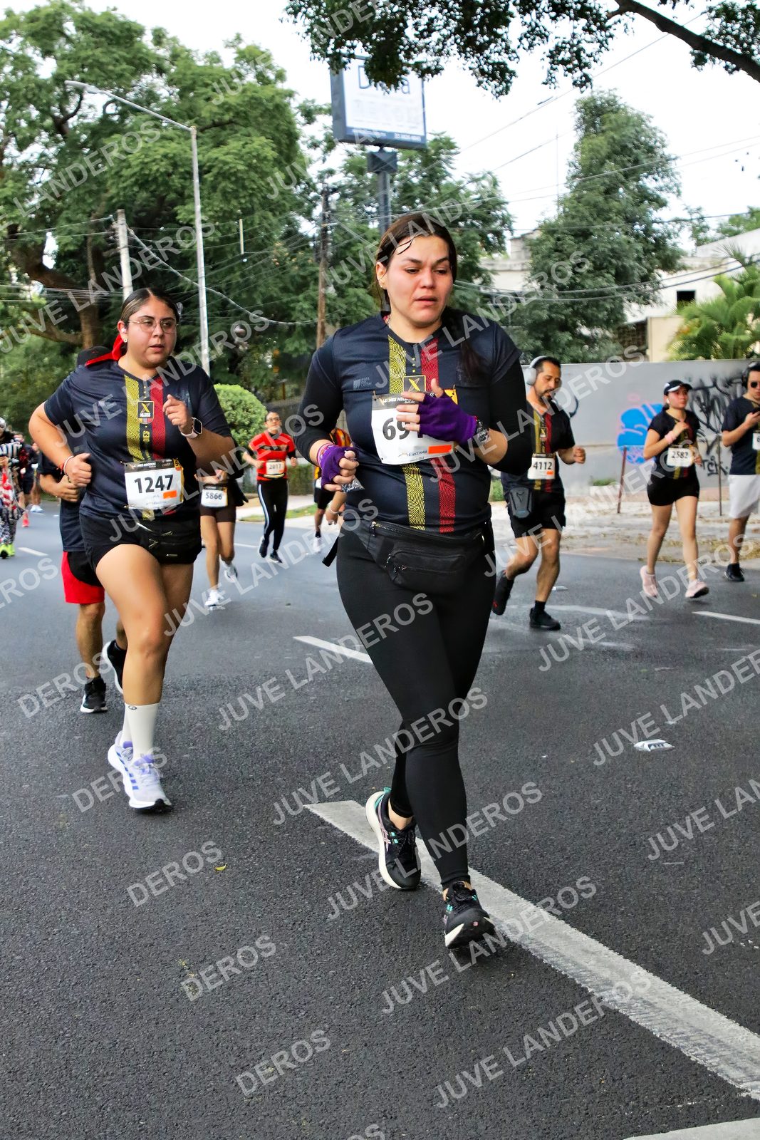 Foto de la X Carrera Leones Negros Red Cola 2026 en Rectoría General de la UdeG, Av. Juárez 976 (meta en Av. Enrique Díaz de León y Pedro Moreno), Guadalajara a las 05:09 · dorsal 1247, 2582, 4112, 5866