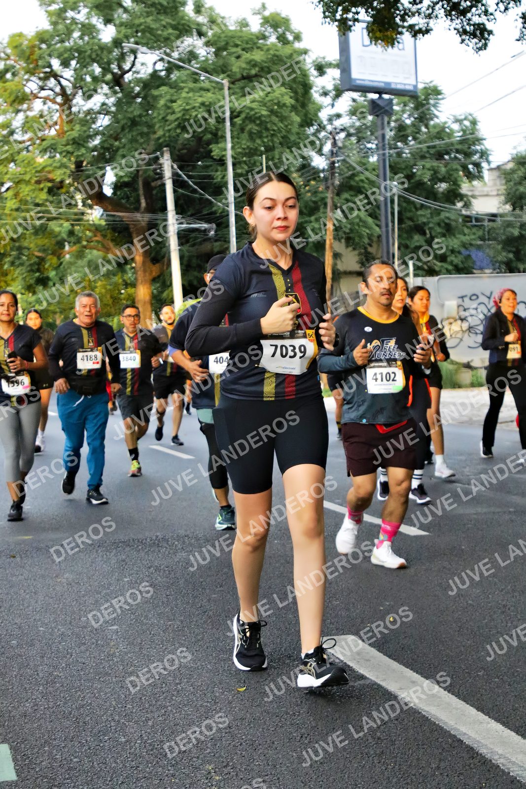 Foto de la X Carrera Leones Negros Red Cola 2026 en Rectoría General de la UdeG, Av. Juárez 976 (meta en Av. Enrique Díaz de León y Pedro Moreno), Guadalajara a las 05:08 · dorsal 4102, 7039, 4188, 404