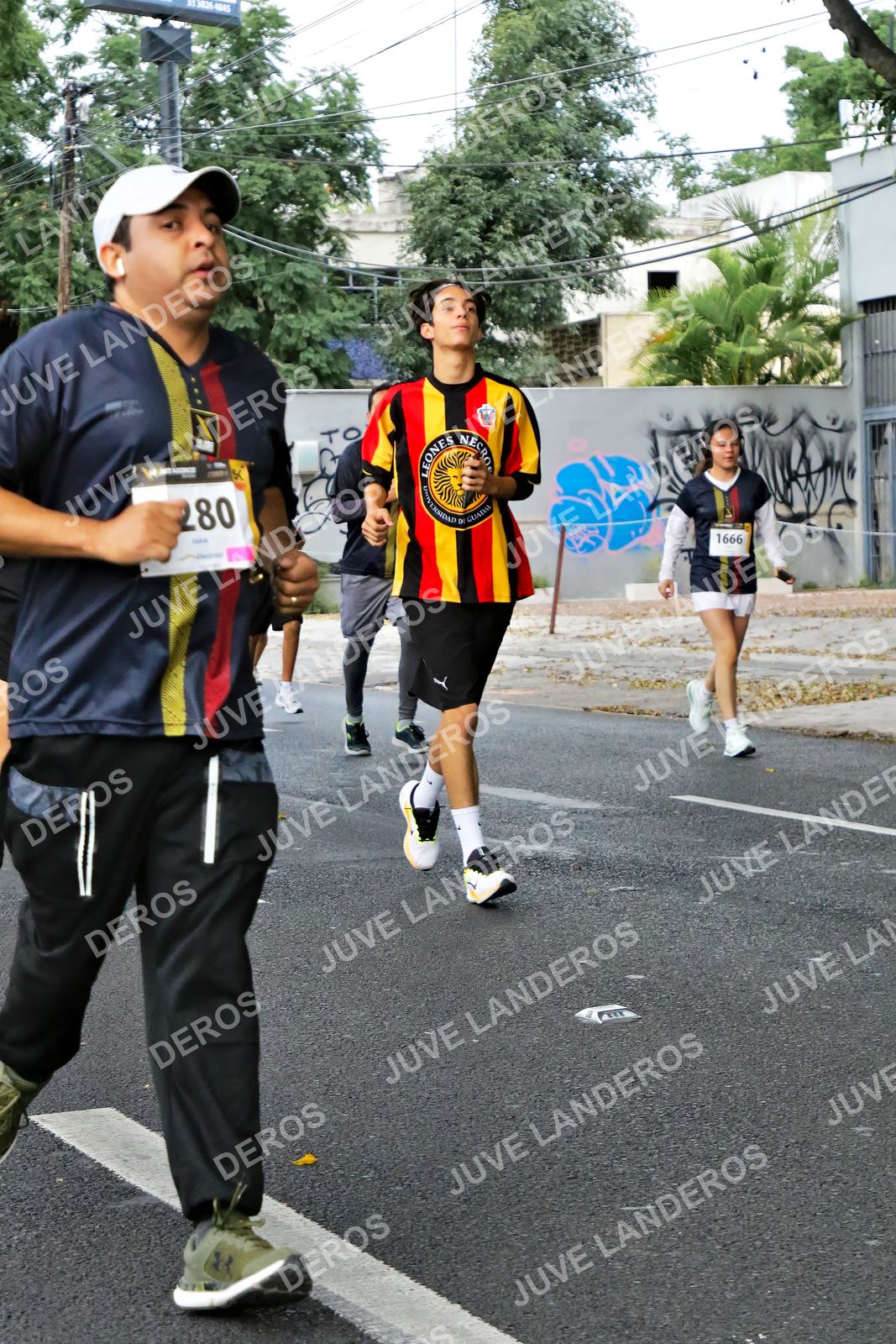 Foto de la X Carrera Leones Negros Red Cola 2026 en Rectoría General de la UdeG, Av. Juárez 976 (meta en Av. Enrique Díaz de León y Pedro Moreno), Guadalajara a las 05:10 · dorsal 1666, 280