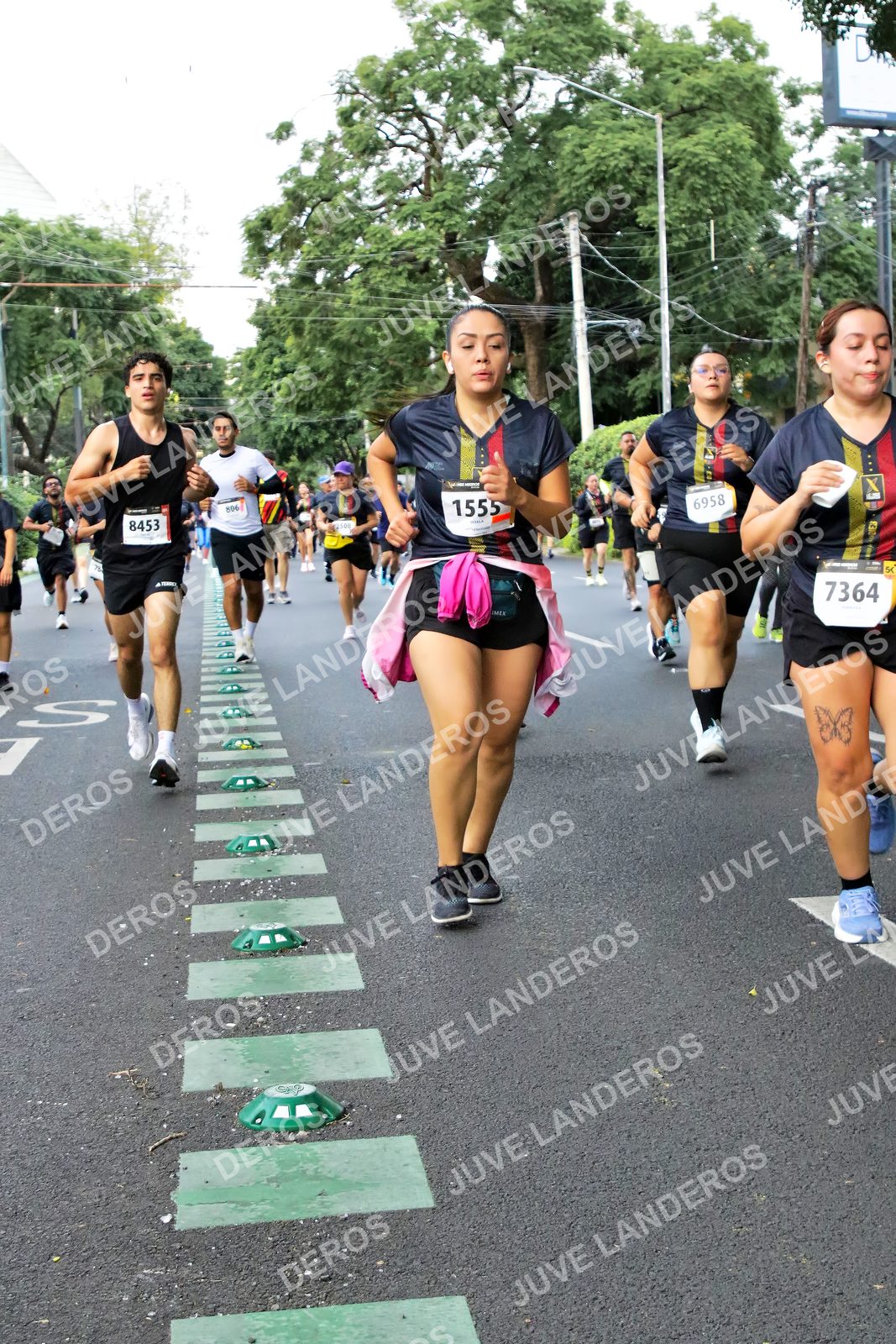 Foto de la X Carrera Leones Negros Red Cola 2026 en Rectoría General de la UdeG, Av. Juárez 976 (meta en Av. Enrique Díaz de León y Pedro Moreno), Guadalajara a las 05:13 · dorsal 7364, 8453, 1555, 6958