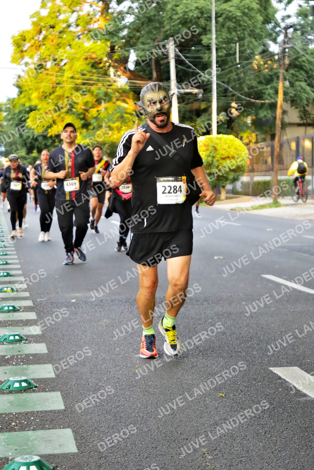 Foto de la X Carrera Leones Negros Red Cola 2026 en Rectoría General de la UdeG, Av. Juárez 976 (meta en Av. Enrique Díaz de León y Pedro Moreno), Guadalajara a las 05:05 · dorsal 2284, 4309, 7558