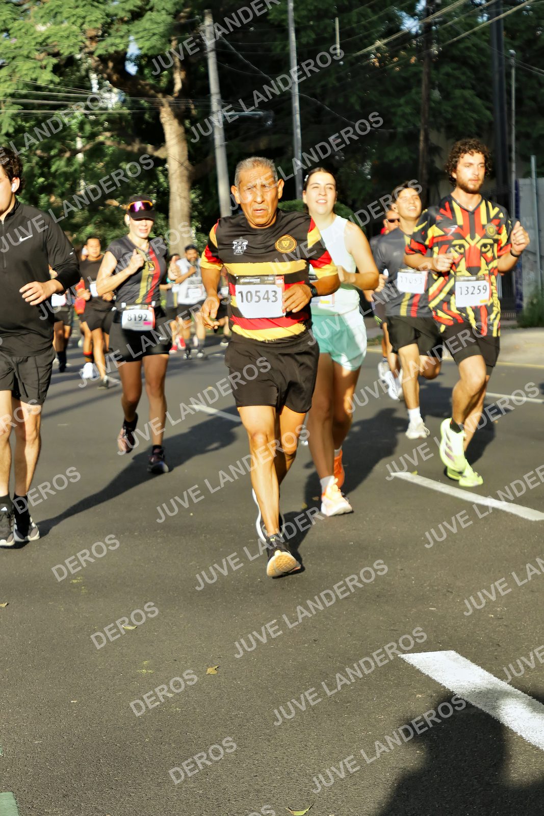 Foto de la X Carrera Leones Negros Red Cola 2026 en Rectoría General de la UdeG, Av. Juárez 976 (meta en Av. Enrique Díaz de León y Pedro Moreno), Guadalajara a las 07:44 · dorsal 10543, 13259, 8192, 11053