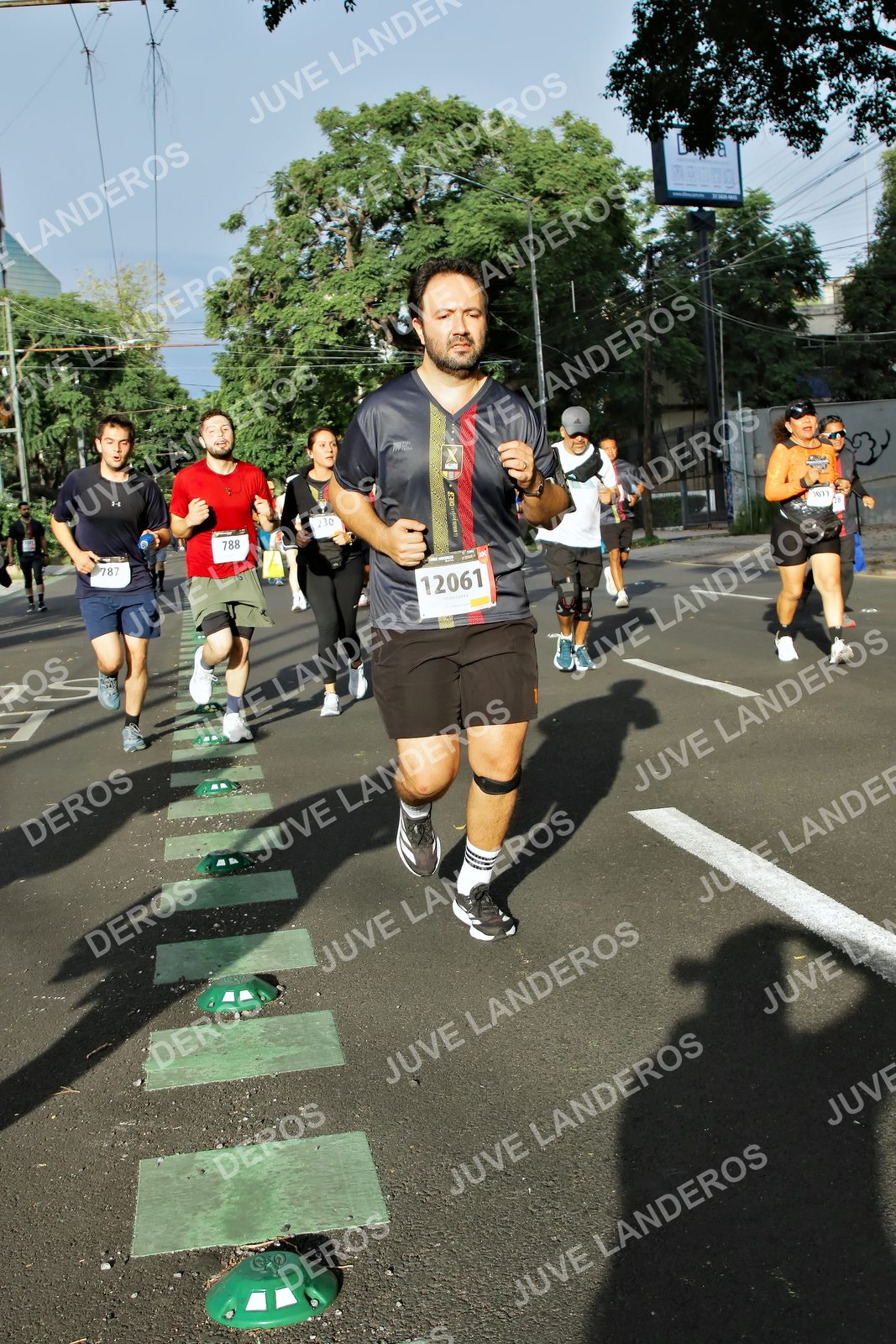 Foto de la X Carrera Leones Negros Red Cola 2026 en Rectoría General de la UdeG, Av. Juárez 976 (meta en Av. Enrique Díaz de León y Pedro Moreno), Guadalajara a las 07:58 · dorsal 12061, 788, 787, 230