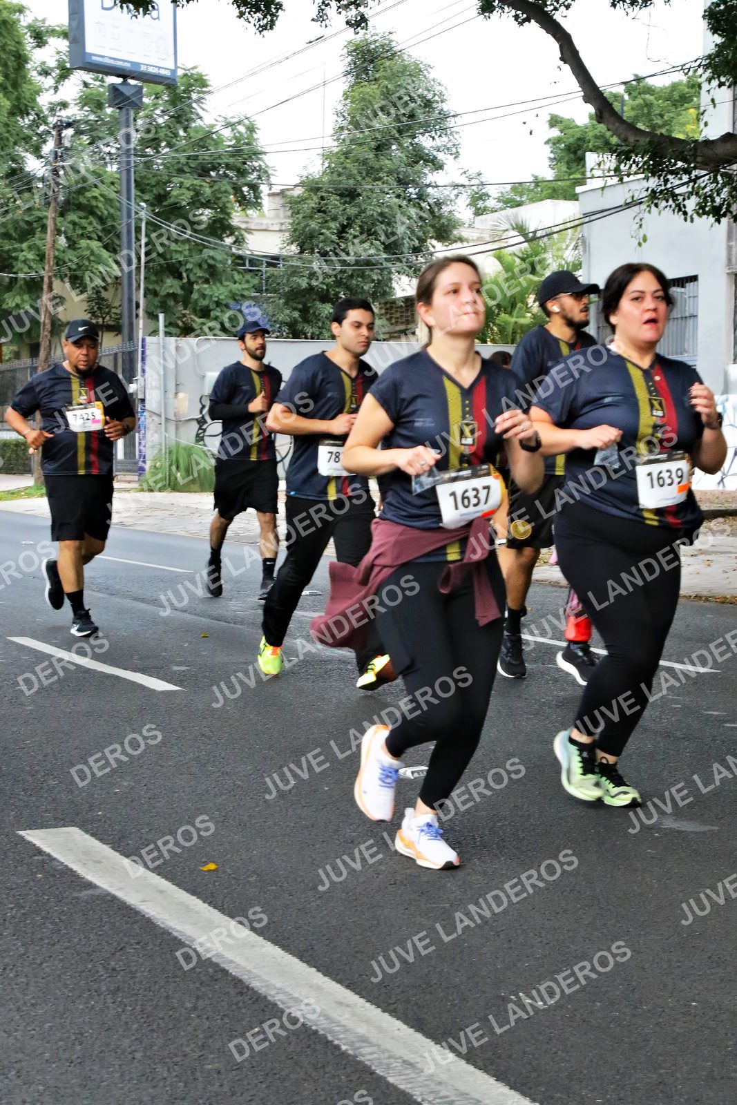 Foto de la X Carrera Leones Negros Red Cola 2026 en Rectoría General de la UdeG, Av. Juárez 976 (meta en Av. Enrique Díaz de León y Pedro Moreno), Guadalajara a las 05:11 · dorsal 1637, 78, 1639, 7425
