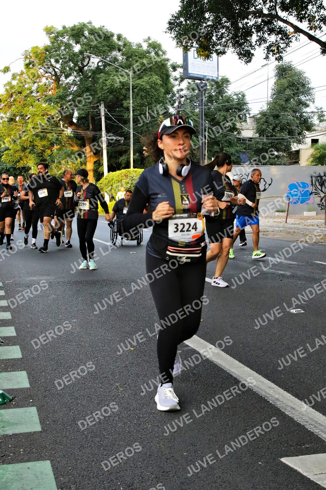 Foto de la X Carrera Leones Negros Red Cola 2026 en Rectoría General de la UdeG, Av. Juárez 976 (meta en Av. Enrique Díaz de León y Pedro Moreno), Guadalajara a las 05:06 · dorsal 3224, 2299, 7089, 6949