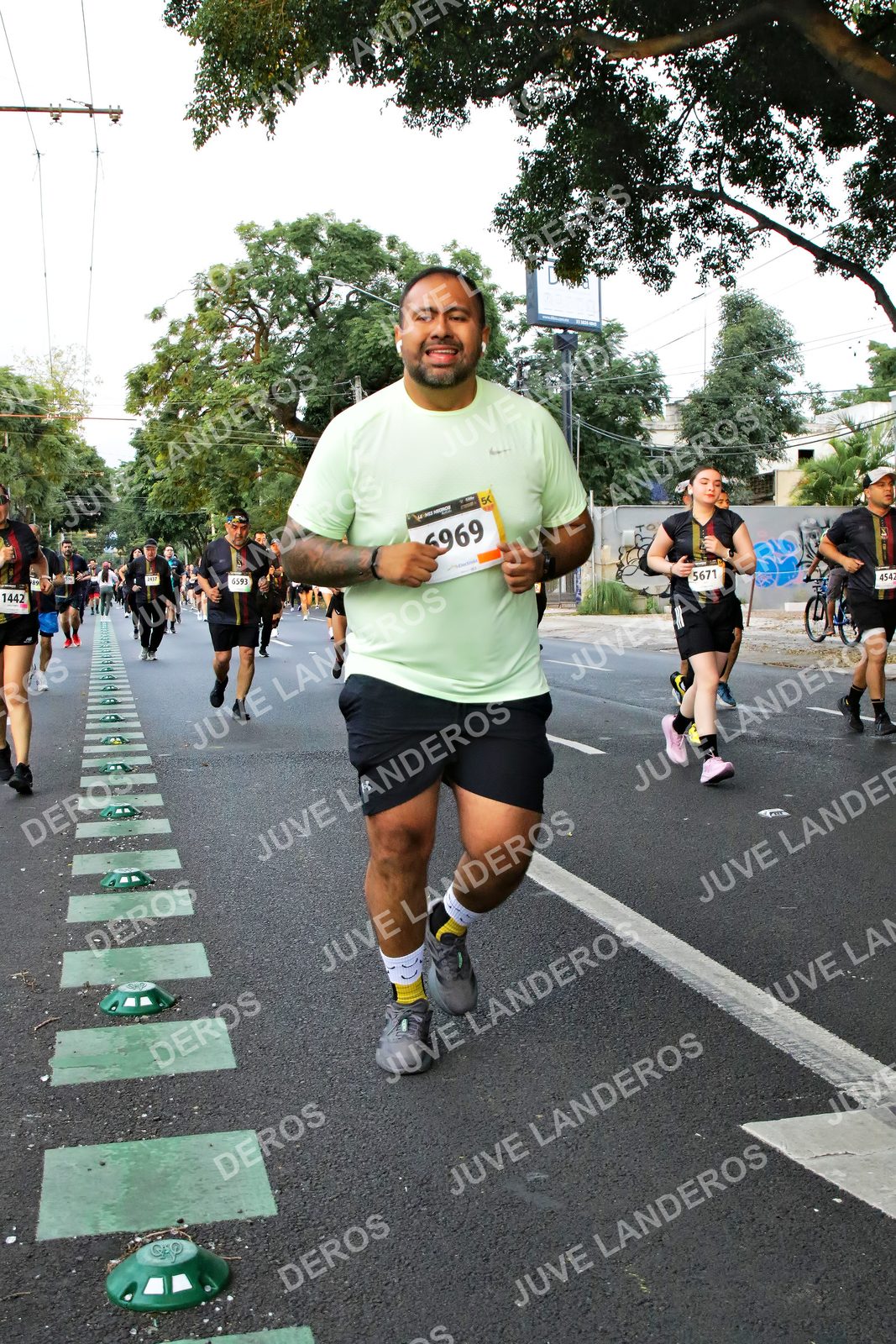 Foto de la X Carrera Leones Negros Red Cola 2026 en Rectoría General de la UdeG, Av. Juárez 976 (meta en Av. Enrique Díaz de León y Pedro Moreno), Guadalajara a las 05:08 · dorsal 5671, 1442, 6969, 6593