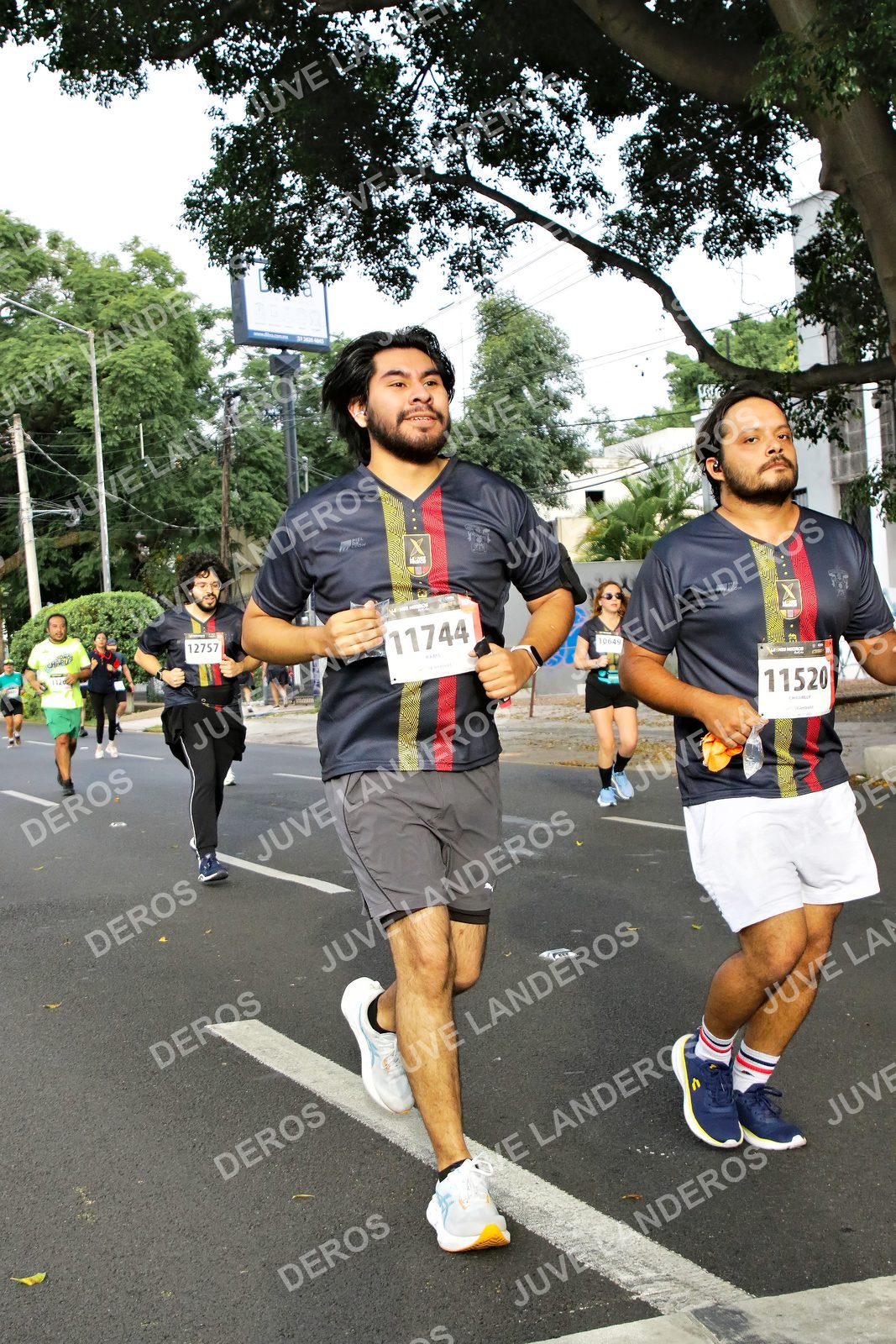 Foto de la X Carrera Leones Negros Red Cola 2026 en Rectoría General de la UdeG, Av. Juárez 976 (meta en Av. Enrique Díaz de León y Pedro Moreno), Guadalajara a las 08:07 · dorsal 11520, 11744, 12757, 10649