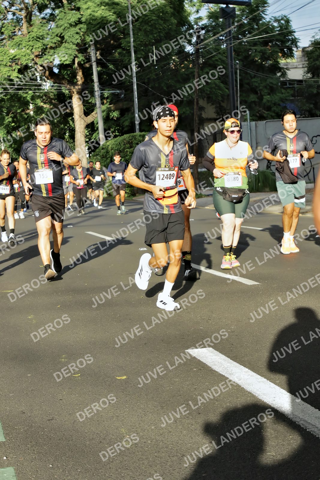 Foto de la X Carrera Leones Negros Red Cola 2026 en Rectoría General de la UdeG, Av. Juárez 976 (meta en Av. Enrique Díaz de León y Pedro Moreno), Guadalajara a las 07:55 · dorsal 12409, 155, 177, 411