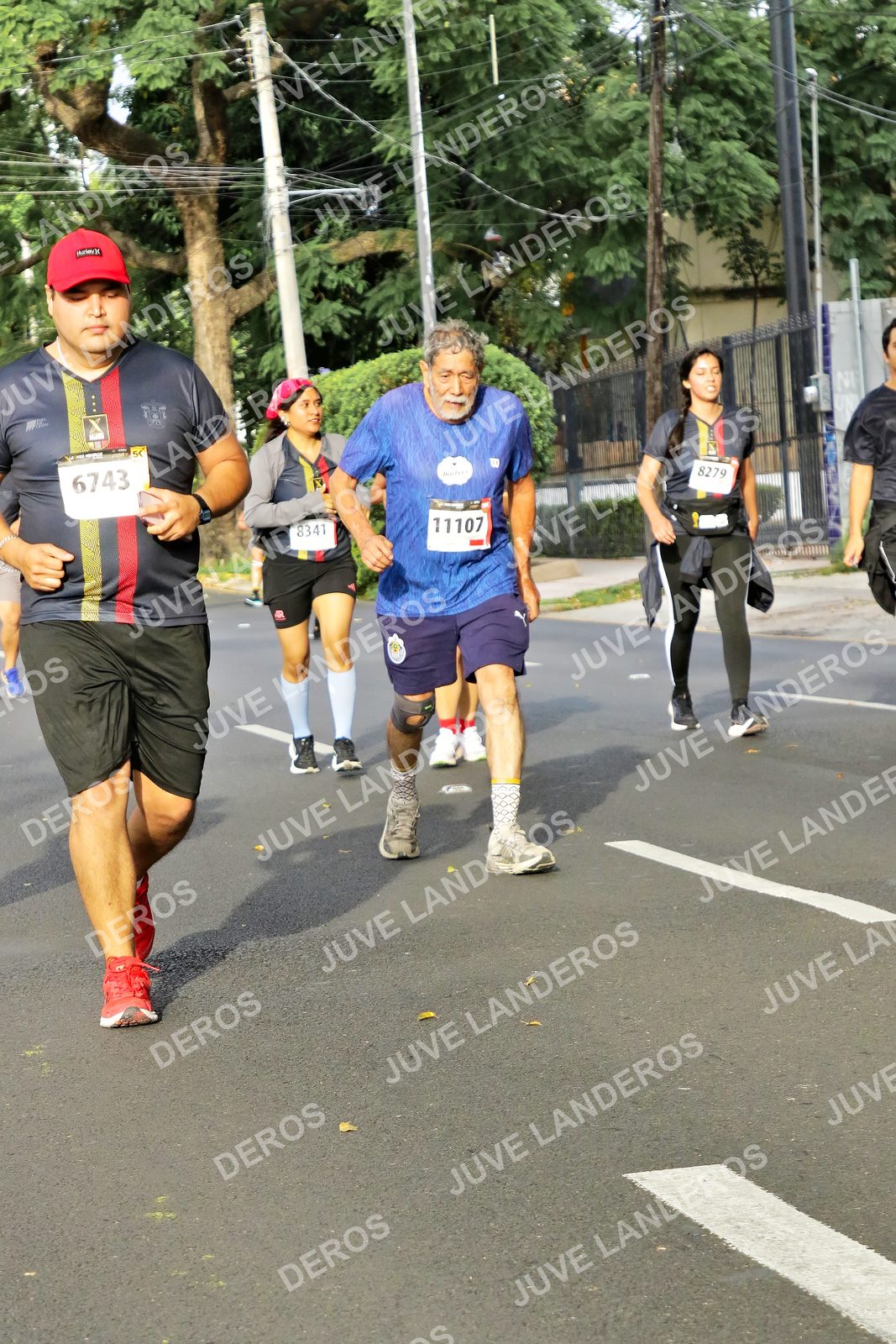 Foto de la X Carrera Leones Negros Red Cola 2026 en Rectoría General de la UdeG, Av. Juárez 976 (meta en Av. Enrique Díaz de León y Pedro Moreno), Guadalajara a las 08:11 · dorsal 6743, 11107, 8341, 8279