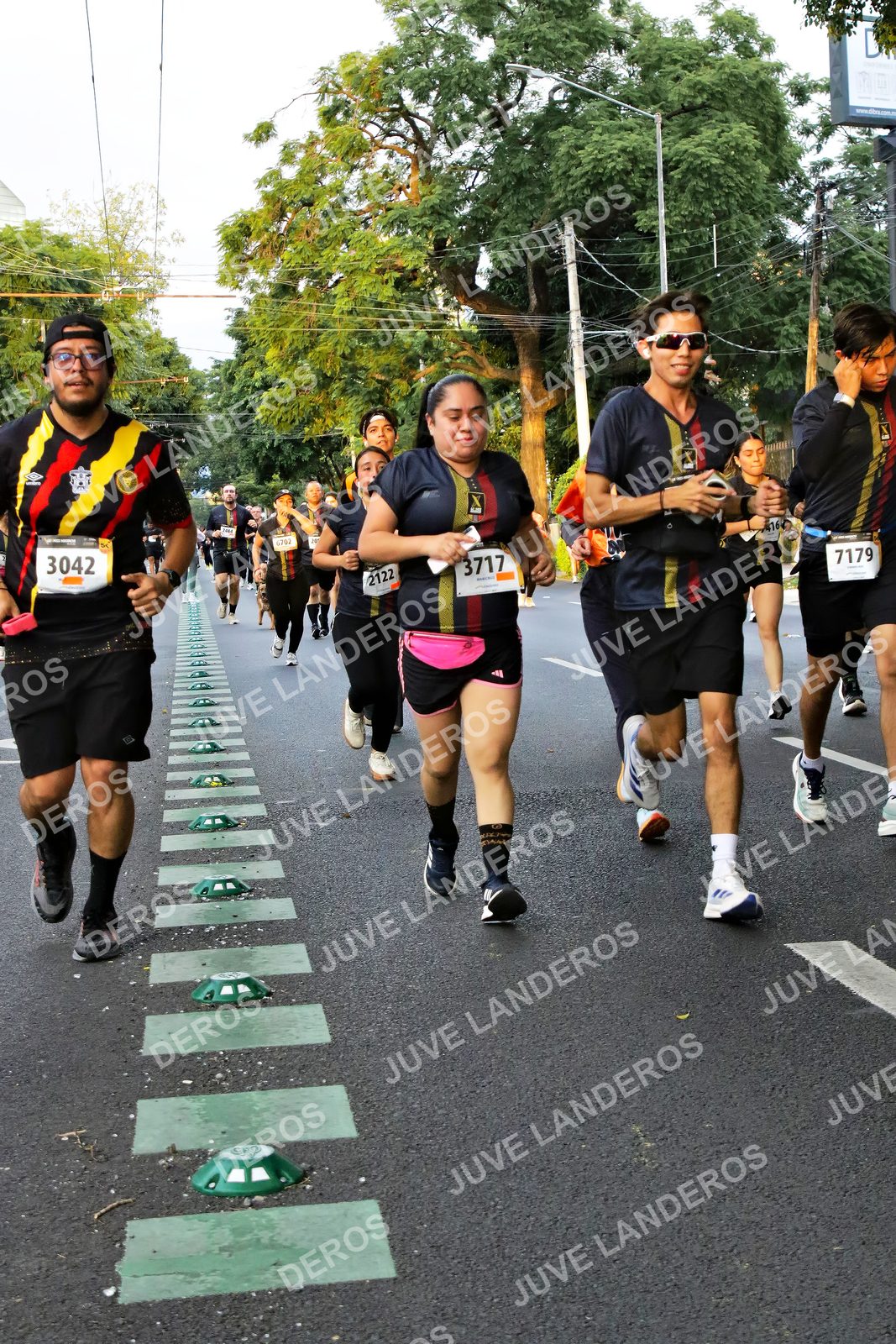 Foto de la X Carrera Leones Negros Red Cola 2026 en Rectoría General de la UdeG, Av. Juárez 976 (meta en Av. Enrique Díaz de León y Pedro Moreno), Guadalajara a las 05:07 · dorsal 3042, 7179, 3717, 2122