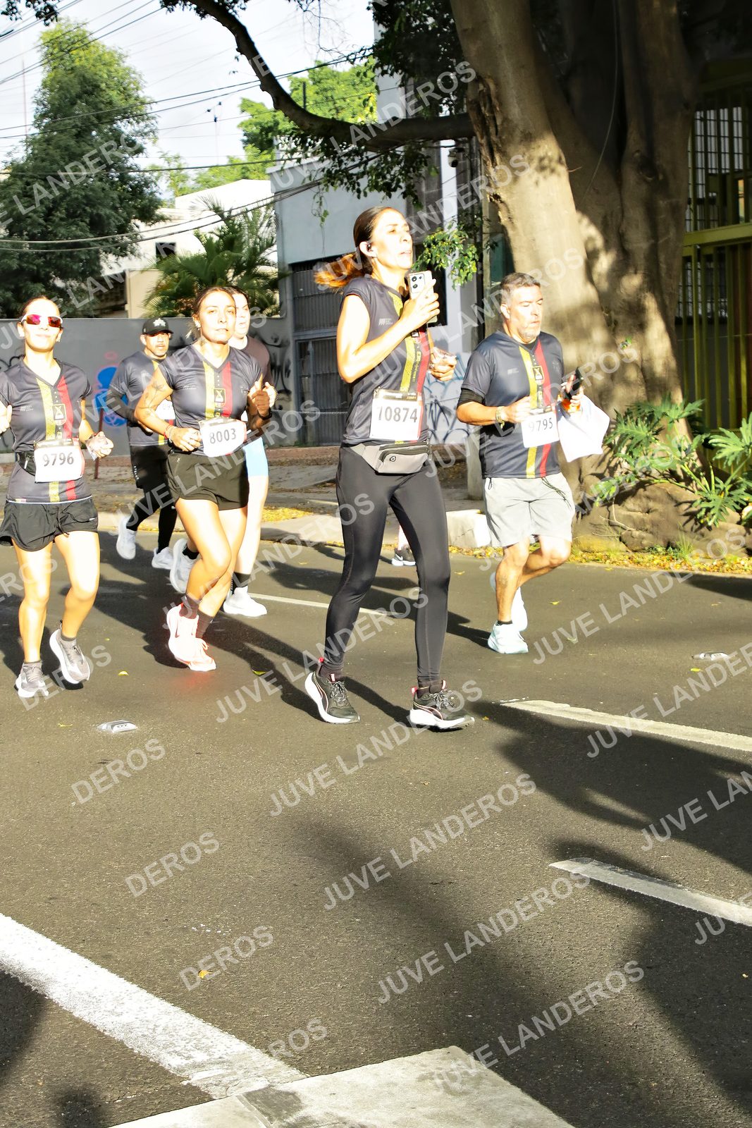 Foto de la X Carrera Leones Negros Red Cola 2026 en Rectoría General de la UdeG, Av. Juárez 976 (meta en Av. Enrique Díaz de León y Pedro Moreno), Guadalajara a las 07:58 · dorsal 9796, 8003, 9795