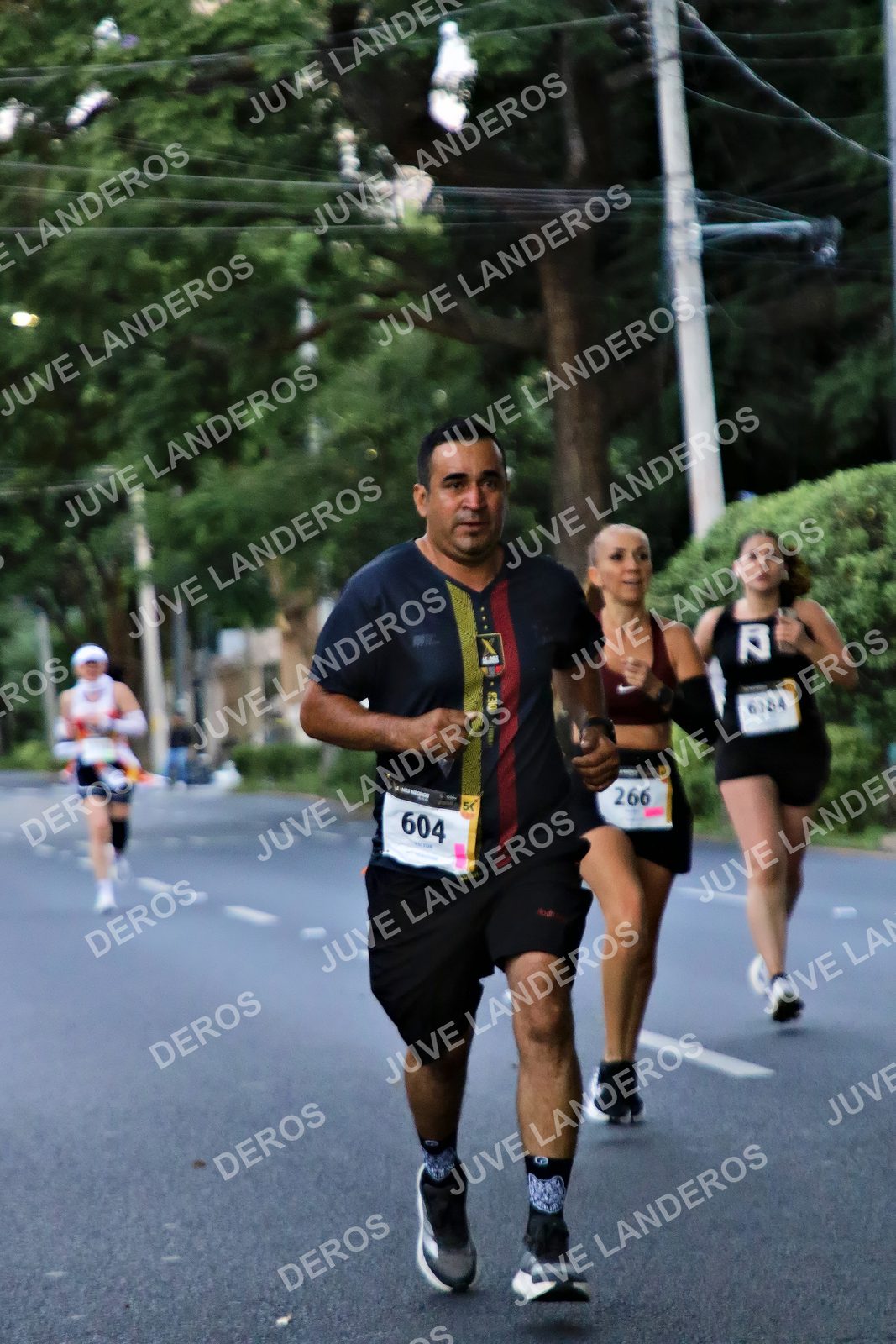 Foto de la X Carrera Leones Negros Red Cola 2026 en Rectoría General de la UdeG, Av. Juárez 976 (meta en Av. Enrique Díaz de León y Pedro Moreno), Guadalajara a las 04:56 · dorsal 266, 604, 6184
