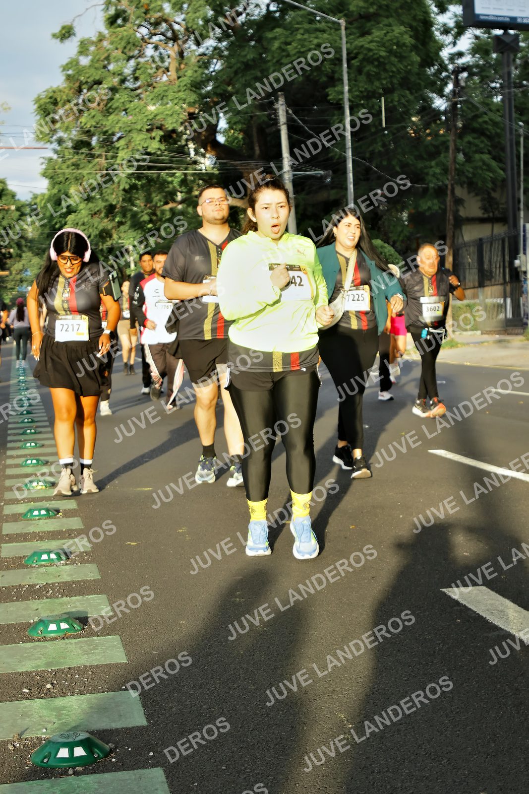 Foto de la X Carrera Leones Negros Red Cola 2026 en Rectoría General de la UdeG, Av. Juárez 976 (meta en Av. Enrique Díaz de León y Pedro Moreno), Guadalajara a las 07:26 · dorsal 7217, 7225, 42, 3602