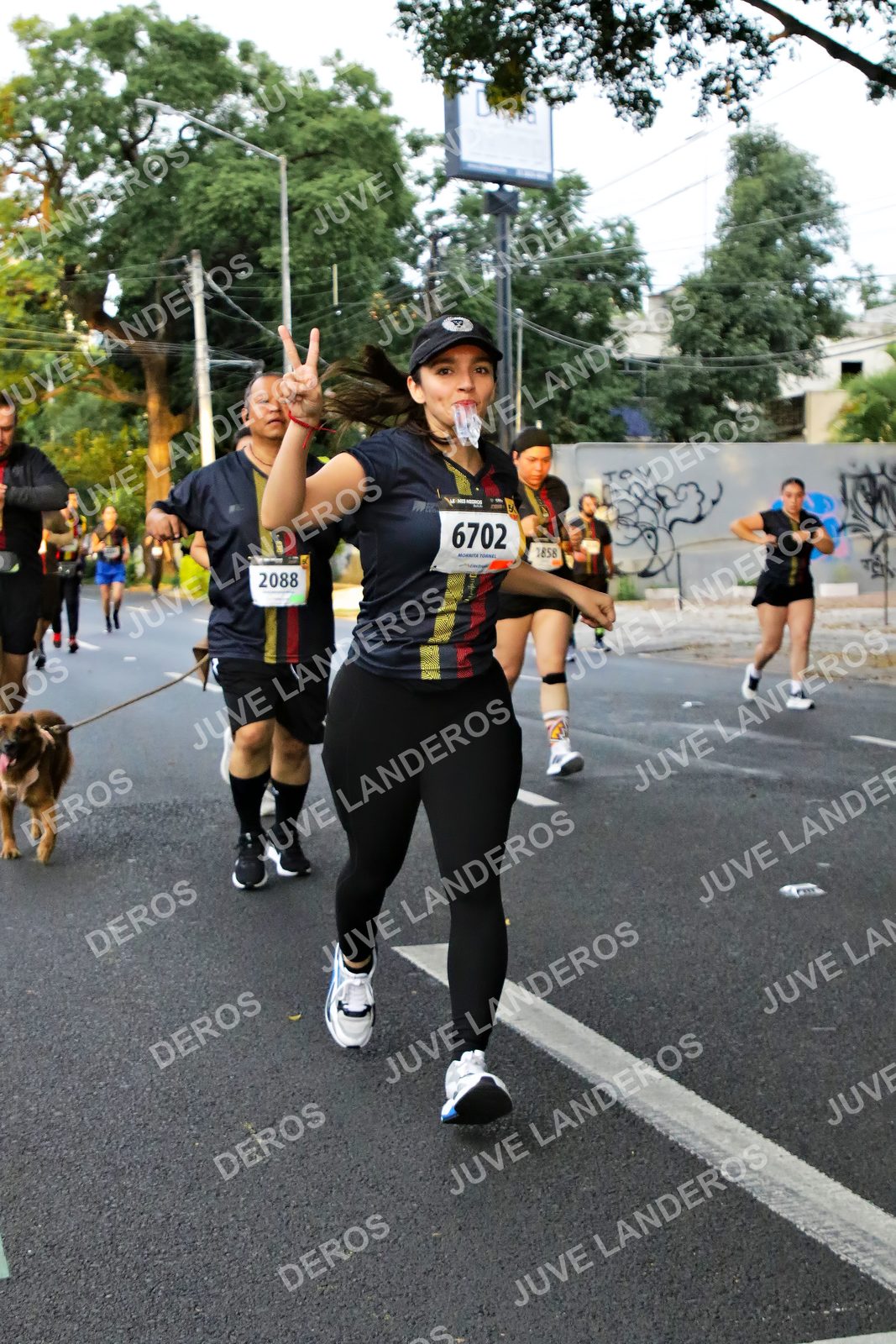Foto de la X Carrera Leones Negros Red Cola 2026 en Rectoría General de la UdeG, Av. Juárez 976 (meta en Av. Enrique Díaz de León y Pedro Moreno), Guadalajara a las 05:07 · dorsal 6702, 2088, 1858