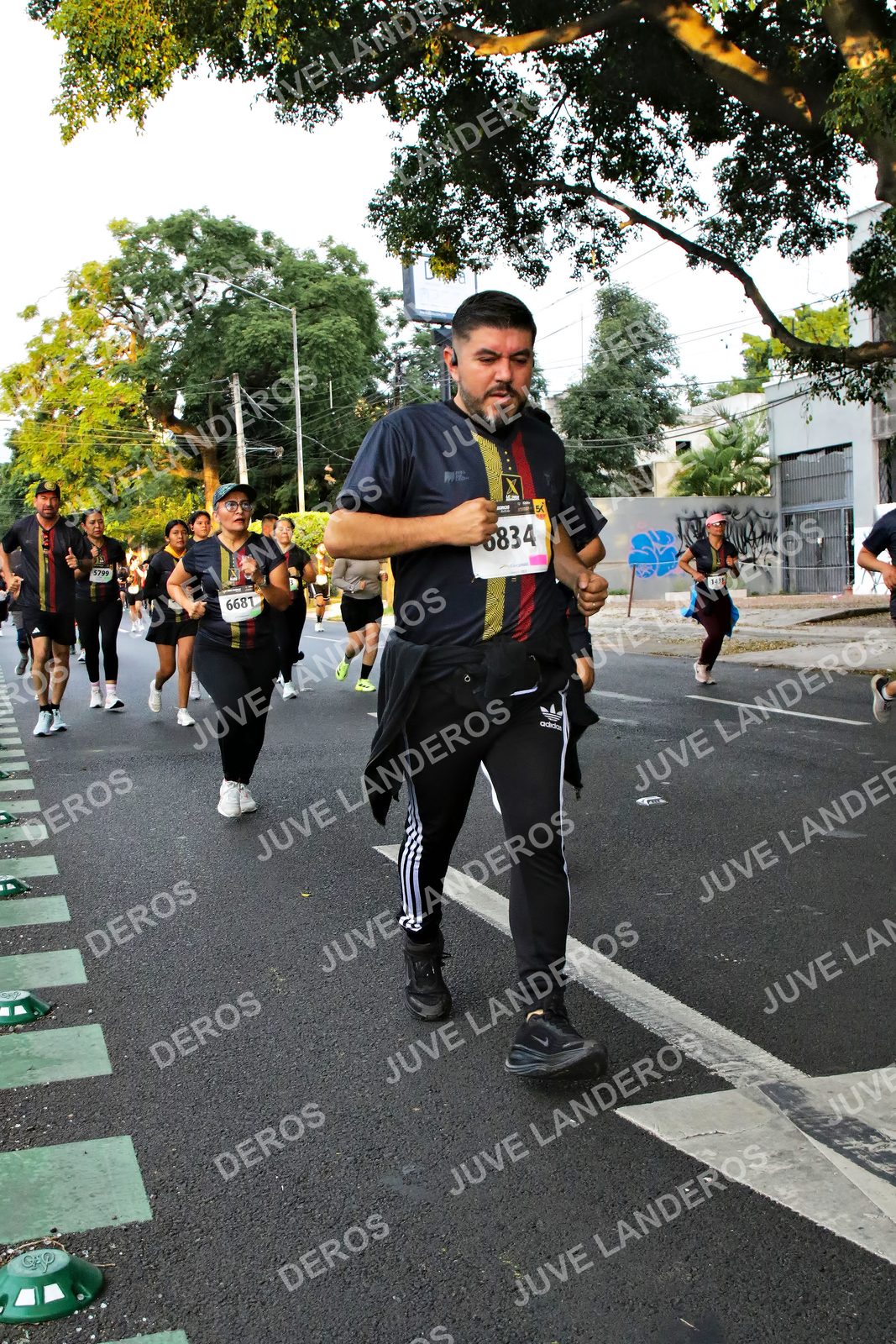 Foto de la X Carrera Leones Negros Red Cola 2026 en Rectoría General de la UdeG, Av. Juárez 976 (meta en Av. Enrique Díaz de León y Pedro Moreno), Guadalajara a las 05:06 · dorsal 6834, 5799, 50